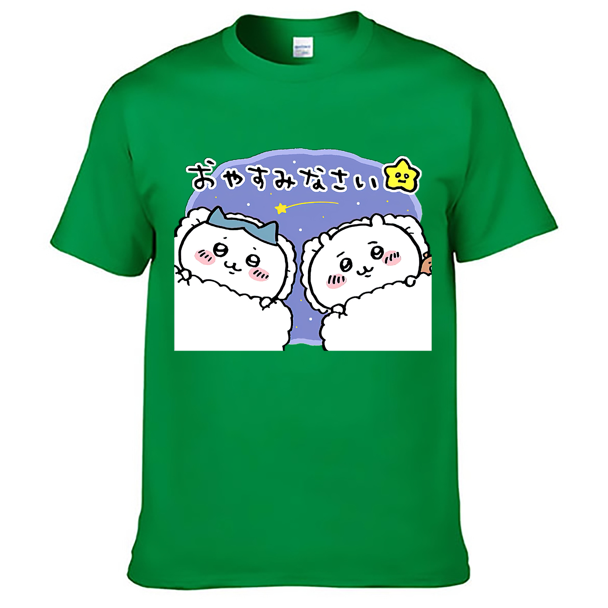 （画像用） ちいかわ ハチワレ Chii-kawa hachiware レディースカジュアルプリントTシャツ（綿100％）