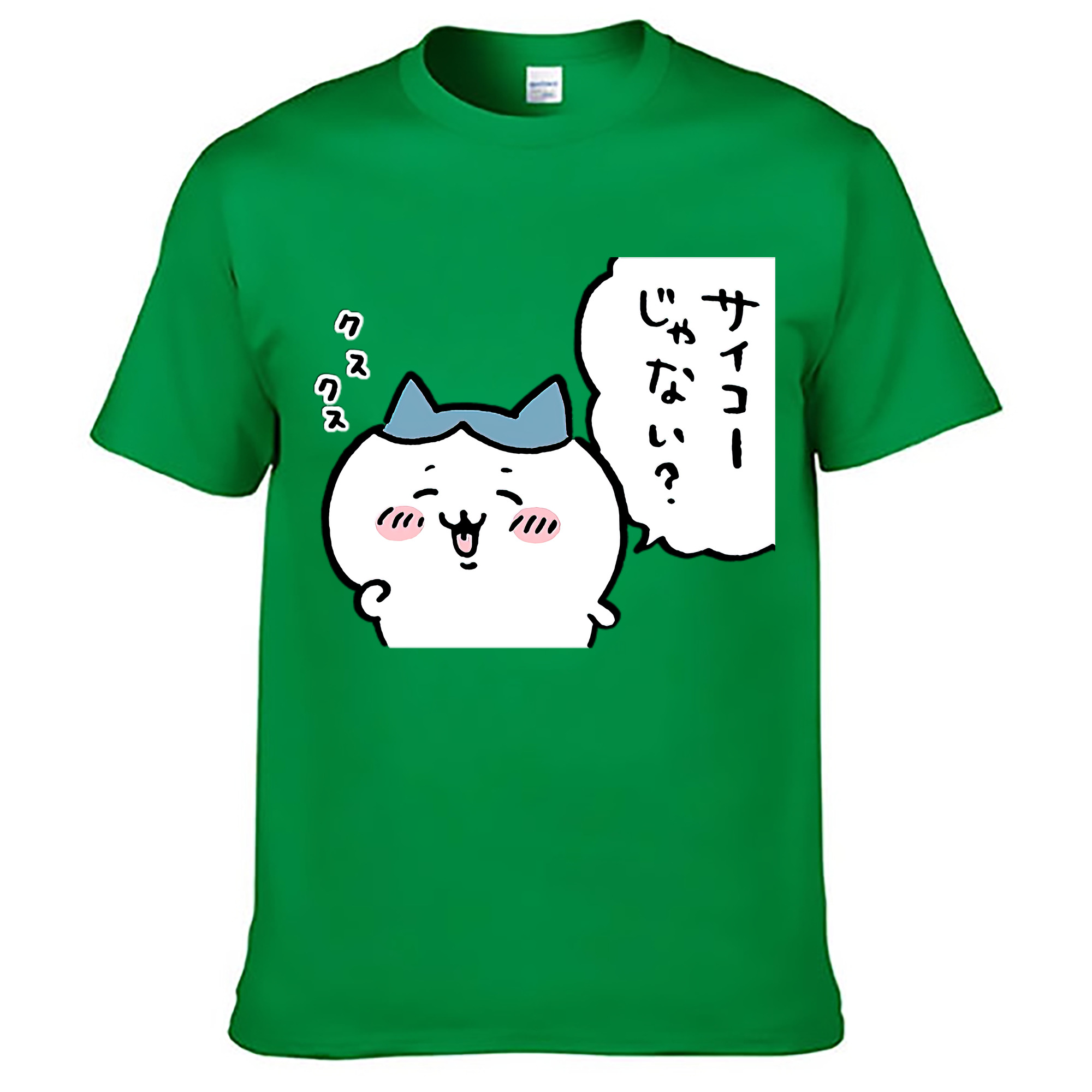 （画像用） ちいかわ ハチワレ Chii-kawa hachiware レディースカジュアルプリントTシャツ（綿100％）
