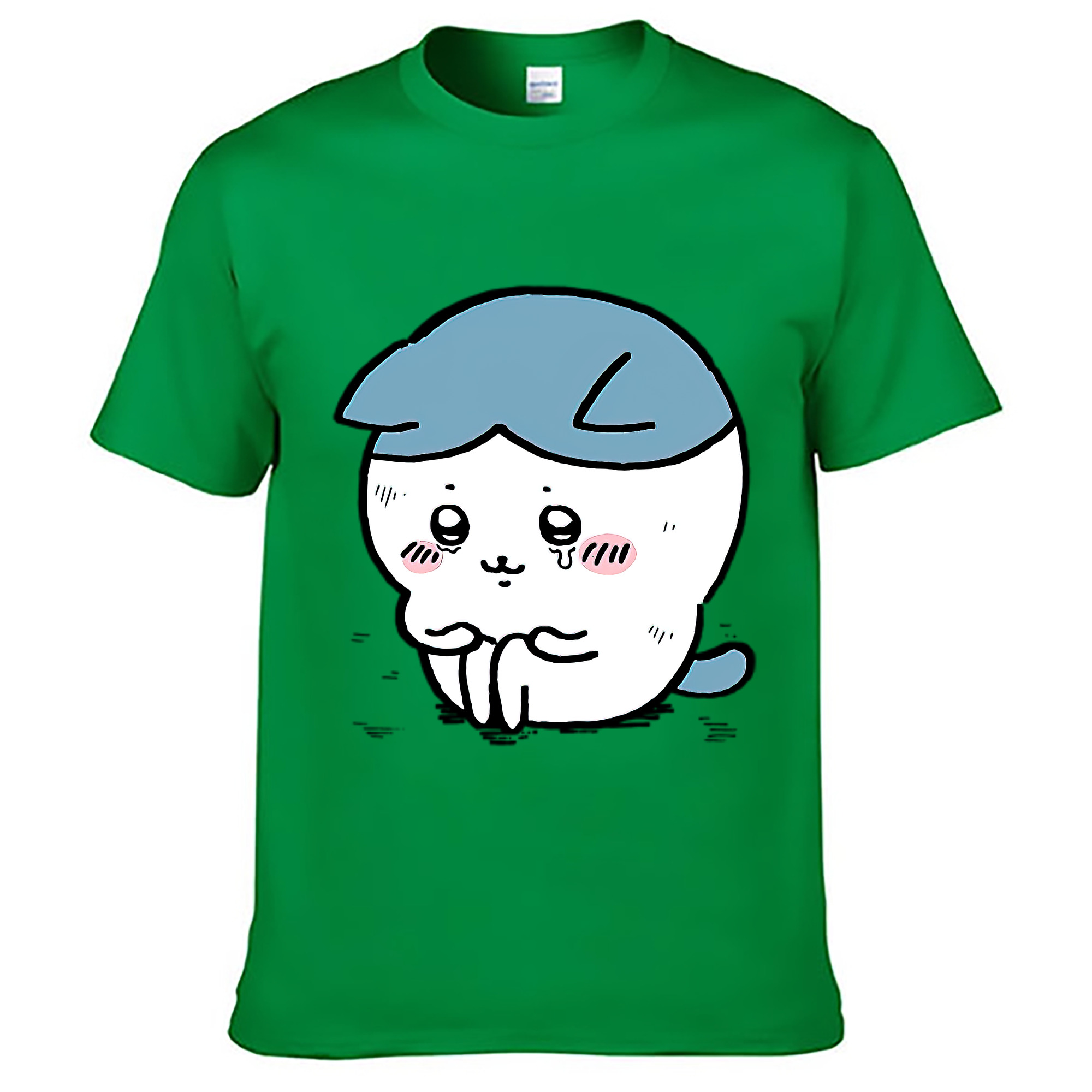 （画像用） ちいかわ ハチワレ Chii-kawa hachiware レディースカジュアルプリントTシャツ（綿100％）