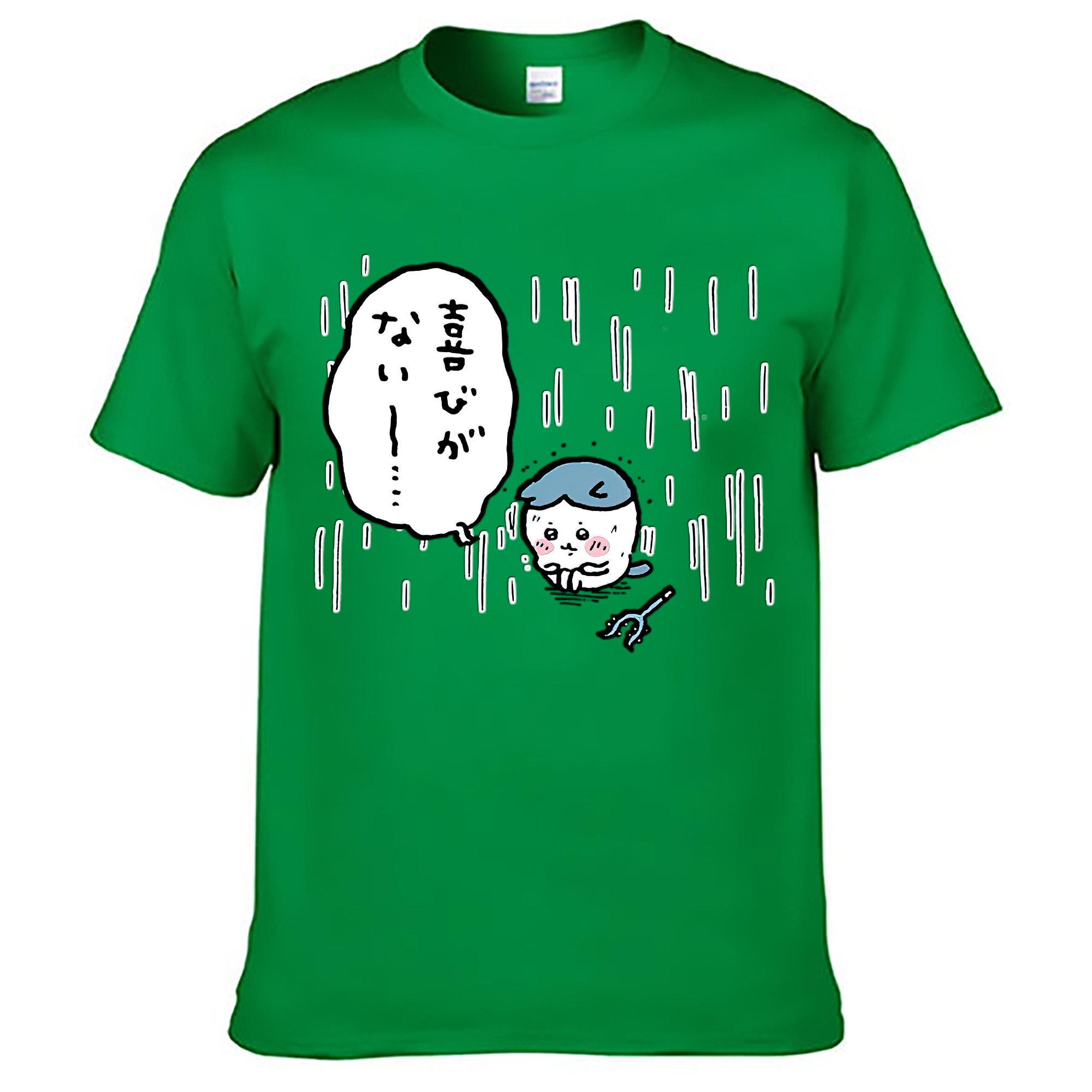 （画像用） ちいかわ ハチワレ Chii-kawa hachiware レディースカジュアルプリントTシャツ（綿100％）