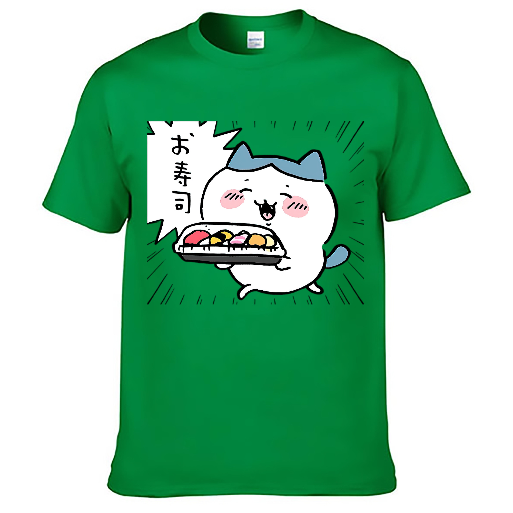 （画像用） ちいかわ ハチワレ Chii-kawa hachiware レディースカジュアルプリントTシャツ（綿100％）