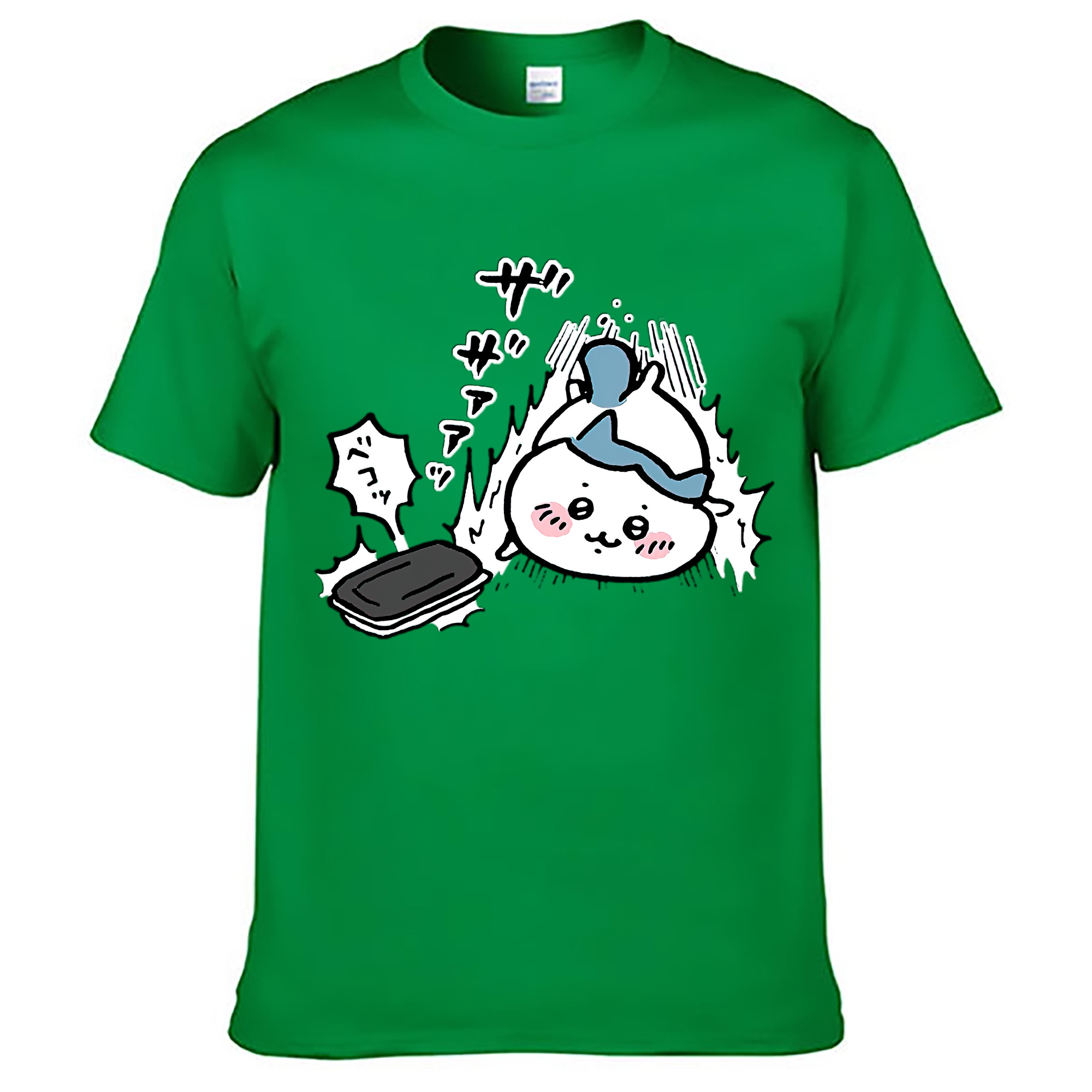 （画像用） ちいかわ ハチワレ Chii-kawa hachiware レディースカジュアルプリントTシャツ（綿100％）