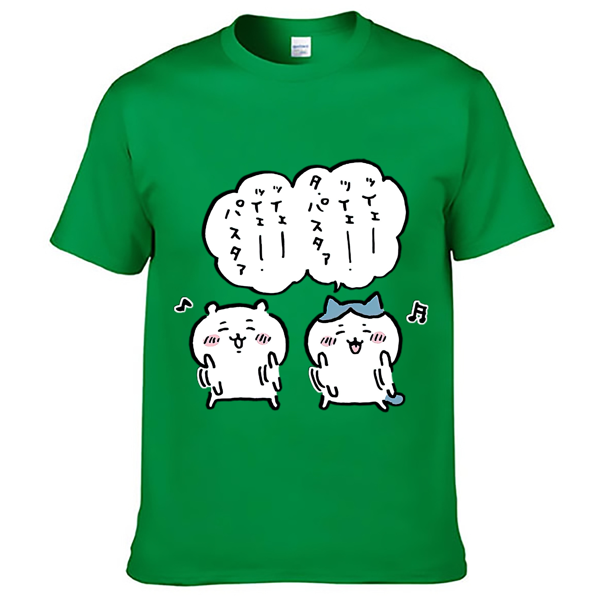 （画像用） ちいかわ ハチワレ Chii-kawa hachiware レディースカジュアルプリントTシャツ（綿100％）