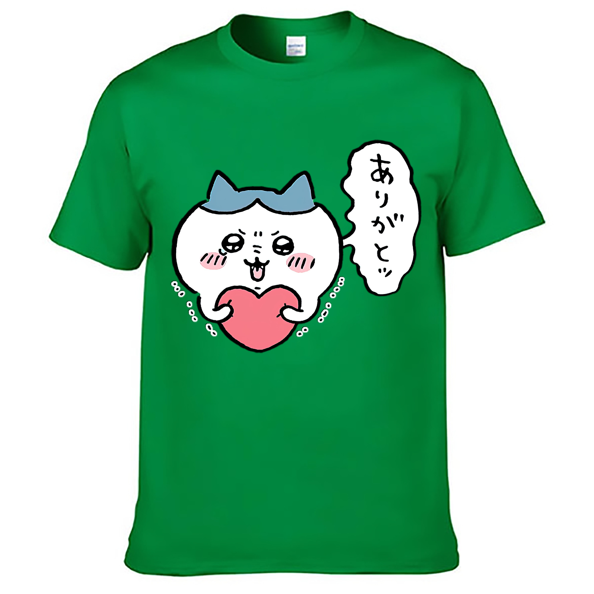 （画像用） ちいかわ ハチワレ Chii-kawa hachiware レディースカジュアルプリントTシャツ（綿100％）