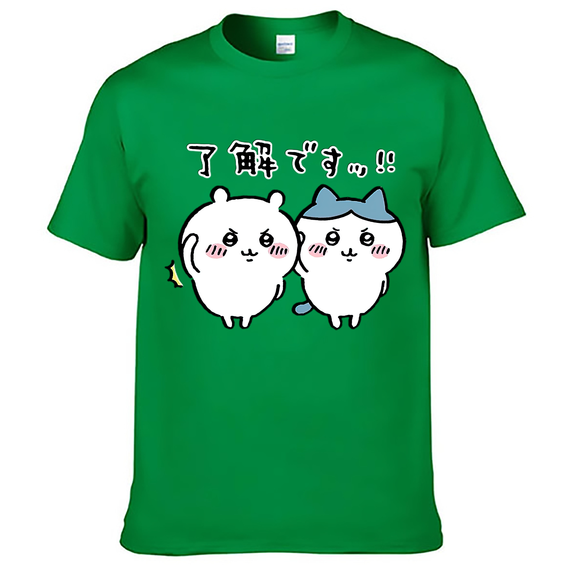 （画像用） ちいかわ ハチワレ Chii-kawa hachiware レディースカジュアルプリントTシャツ（綿100％）