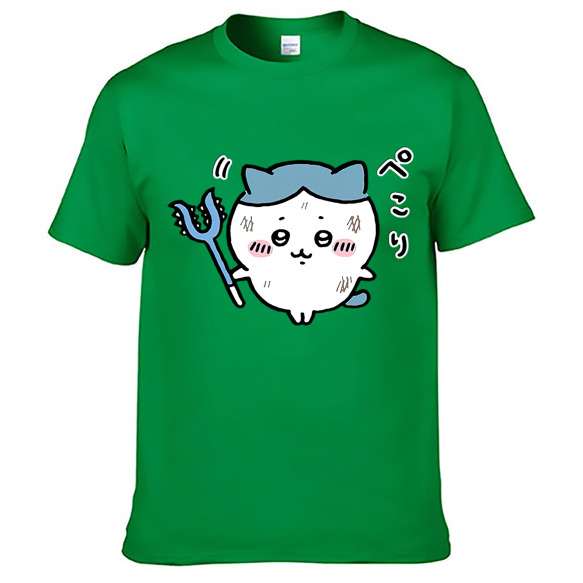（画像用） ちいかわ ハチワレ Chii-kawa hachiware レディースカジュアルプリントTシャツ（綿100％）