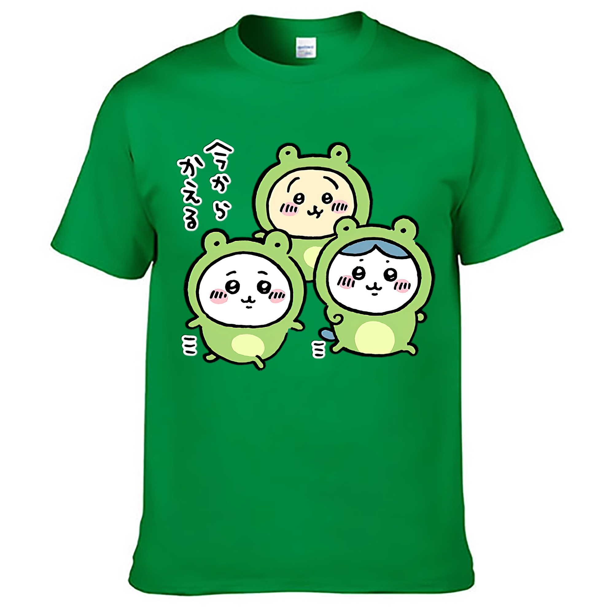 （画像用） ちいかわ ハチワレ Chii-kawa hachiware レディースカジュアルプリントTシャツ（綿100％）