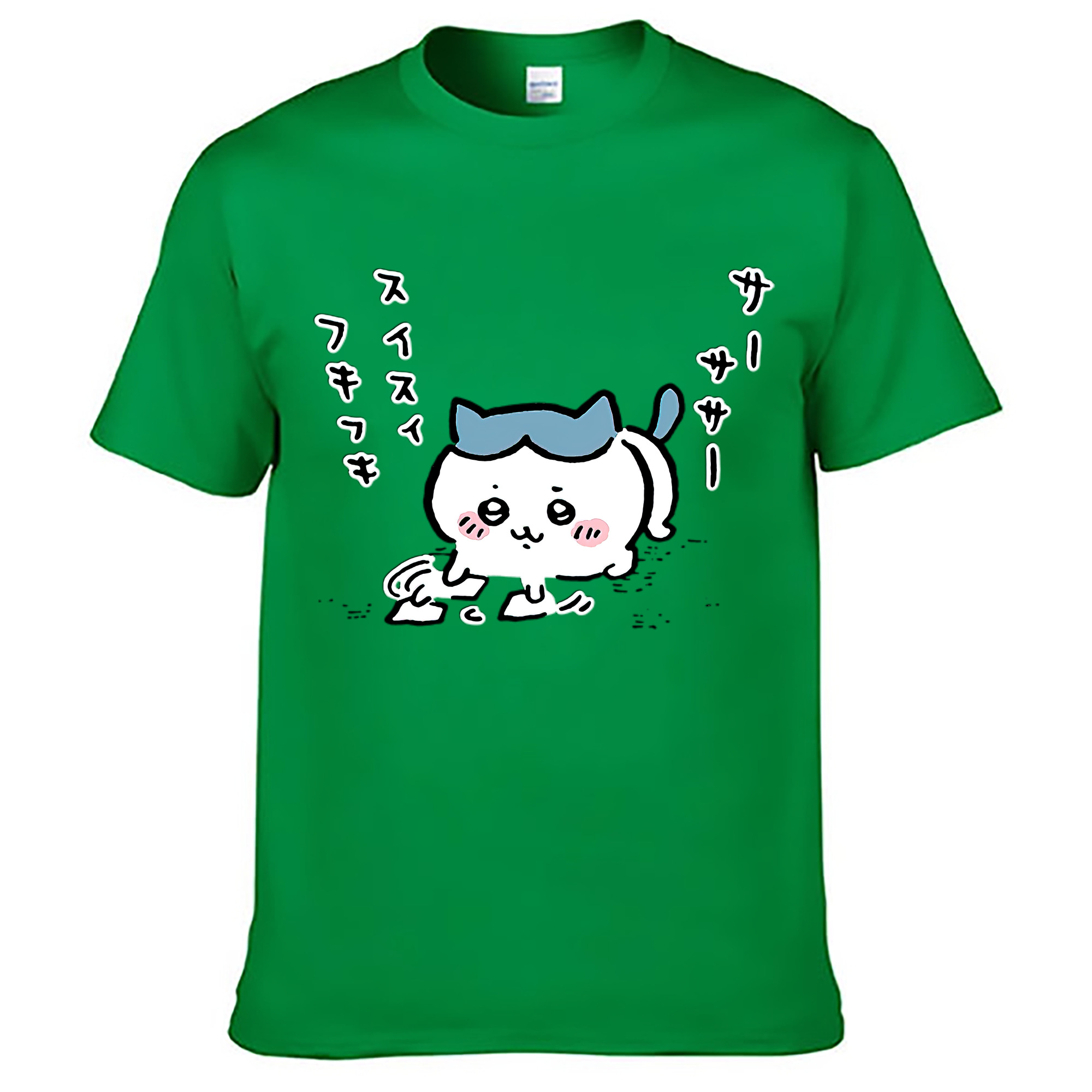 （画像用） ちいかわ ハチワレ Chii-kawa hachiware レディースカジュアルプリントTシャツ（綿100％）
