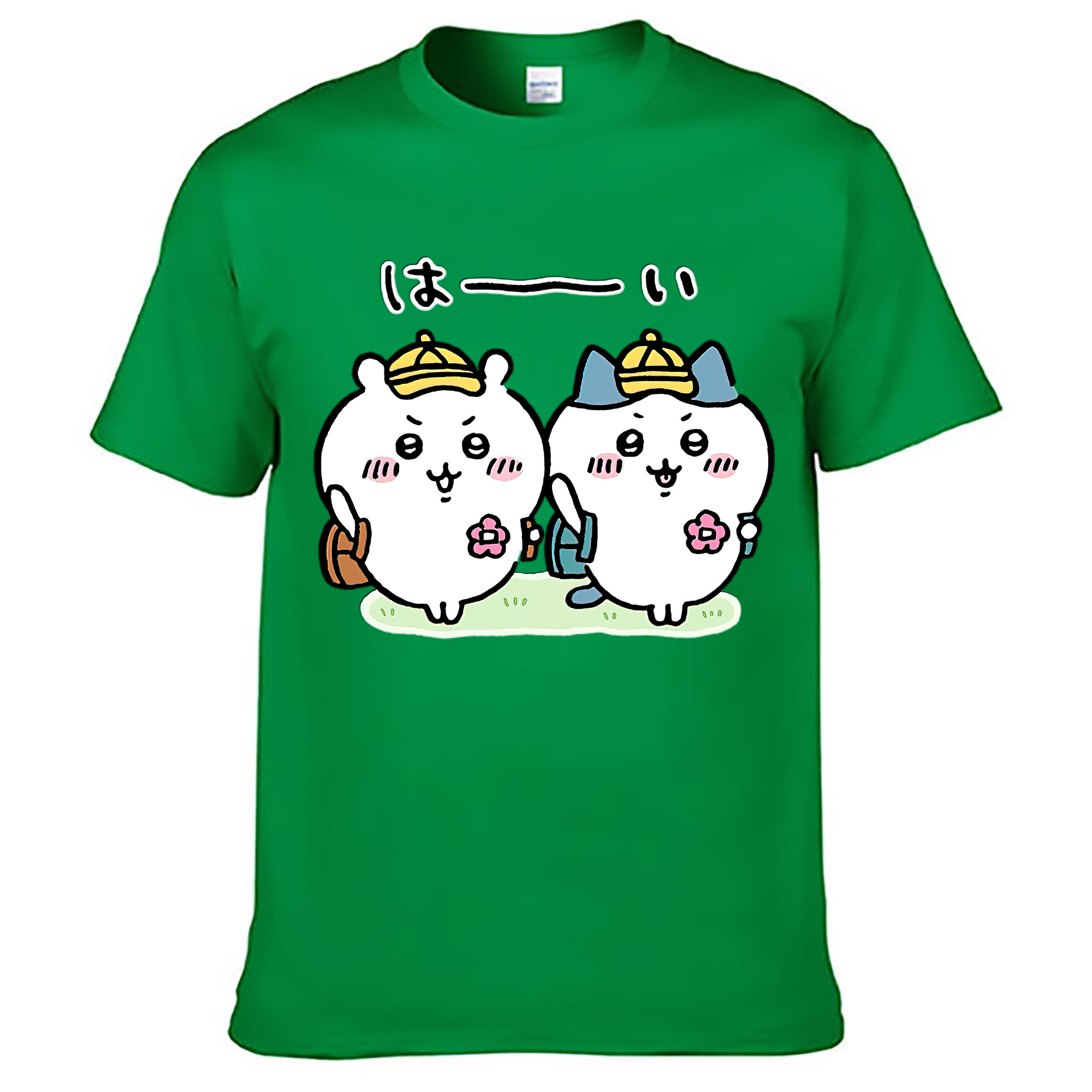 （画像用） ちいかわ ハチワレ Chii-kawa hachiware レディースカジュアルプリントTシャツ（綿100％）