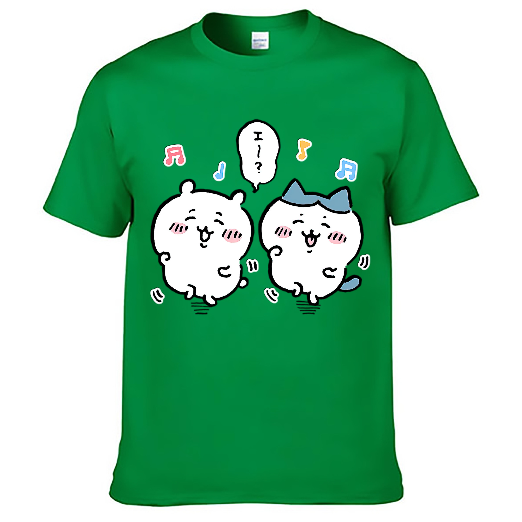 （画像用） ちいかわ ハチワレ Chii-kawa hachiware レディースカジュアルプリントTシャツ（綿100％）