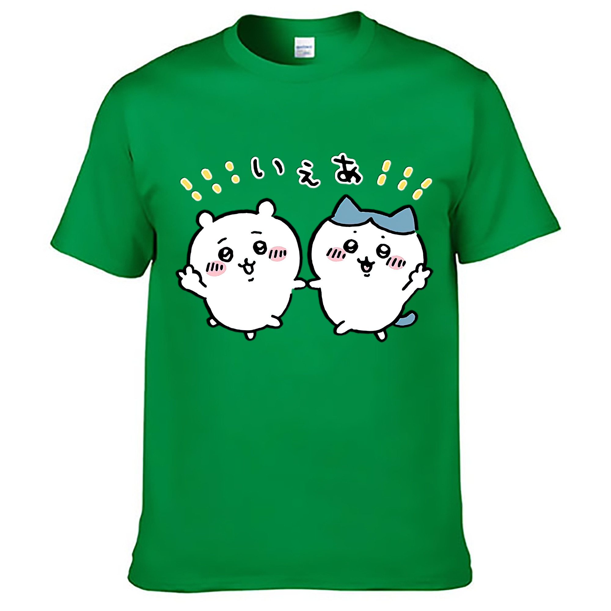 （画像用） ちいかわ ハチワレ Chii-kawa hachiware レディースカジュアルプリントTシャツ（綿100％）