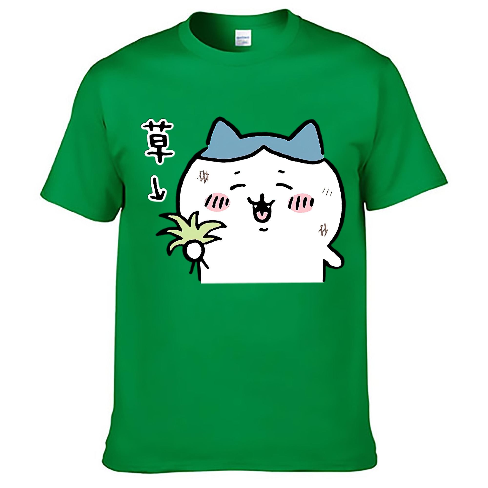 （画像用） ちいかわ ハチワレ Chii-kawa hachiware レディースカジュアルプリントTシャツ（綿100％）