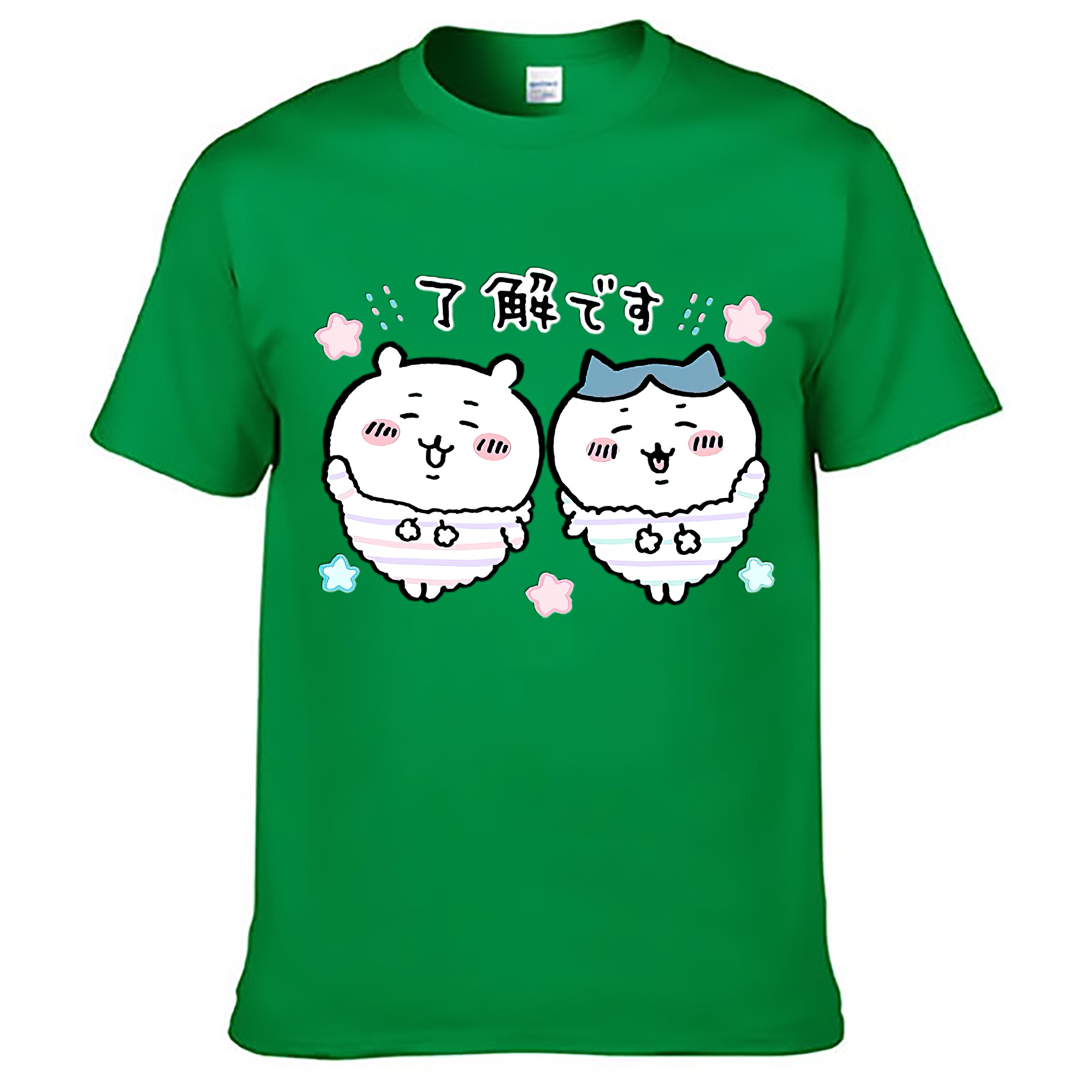 （画像用） ちいかわ ハチワレ Chii-kawa hachiware レディースカジュアルプリントTシャツ（綿100％）