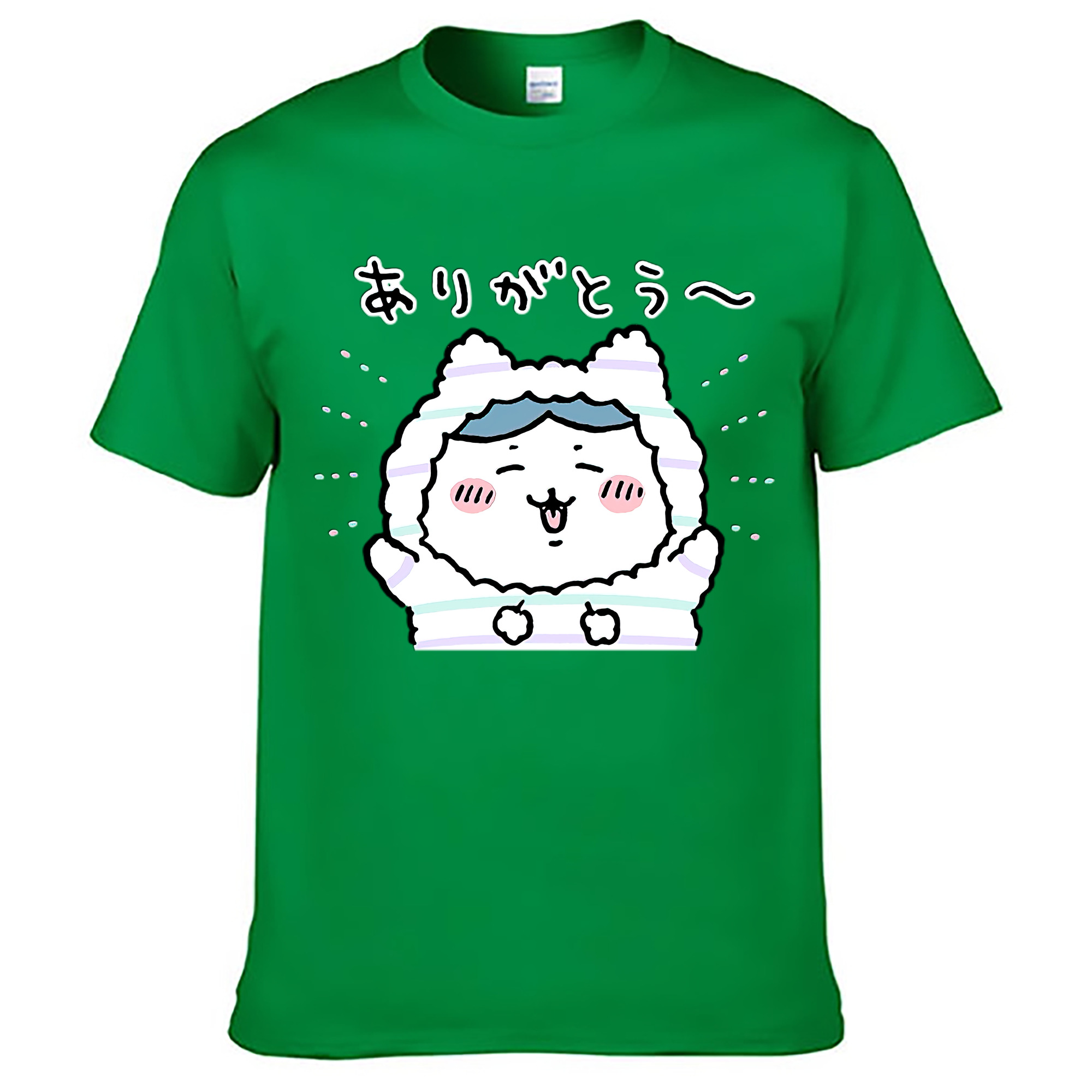 （画像用） ちいかわ ハチワレ Chii-kawa hachiware レディースカジュアルプリントTシャツ（綿100％）