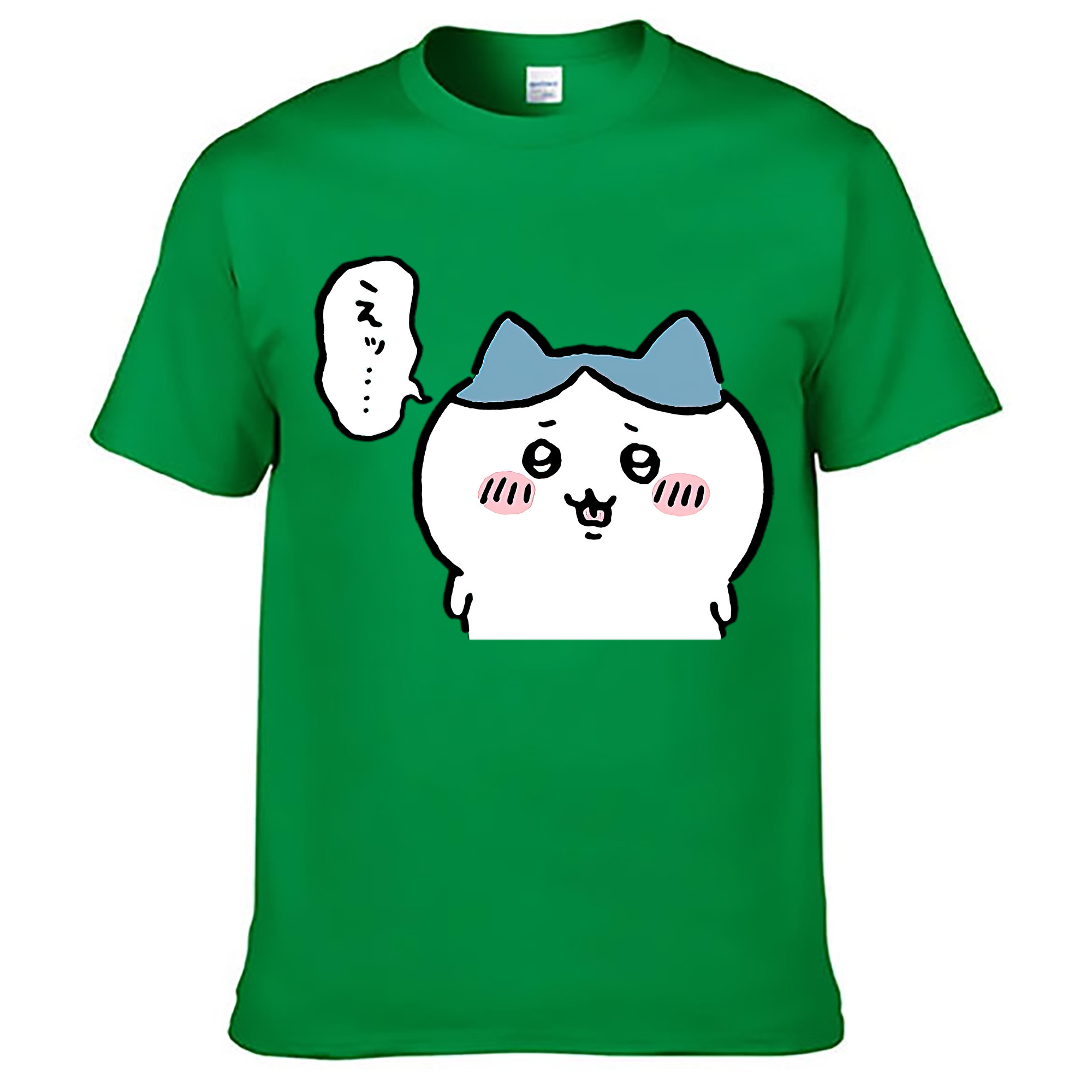 （画像用） ちいかわ ハチワレ Chii-kawa hachiware レディースカジュアルプリントTシャツ（綿100％）