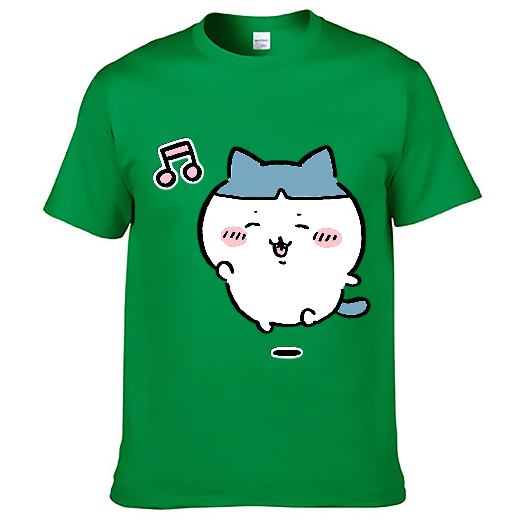 （画像用） ちいかわ ハチワレ Chii-kawa hachiware レディースカジュアルプリントTシャツ（綿100％）