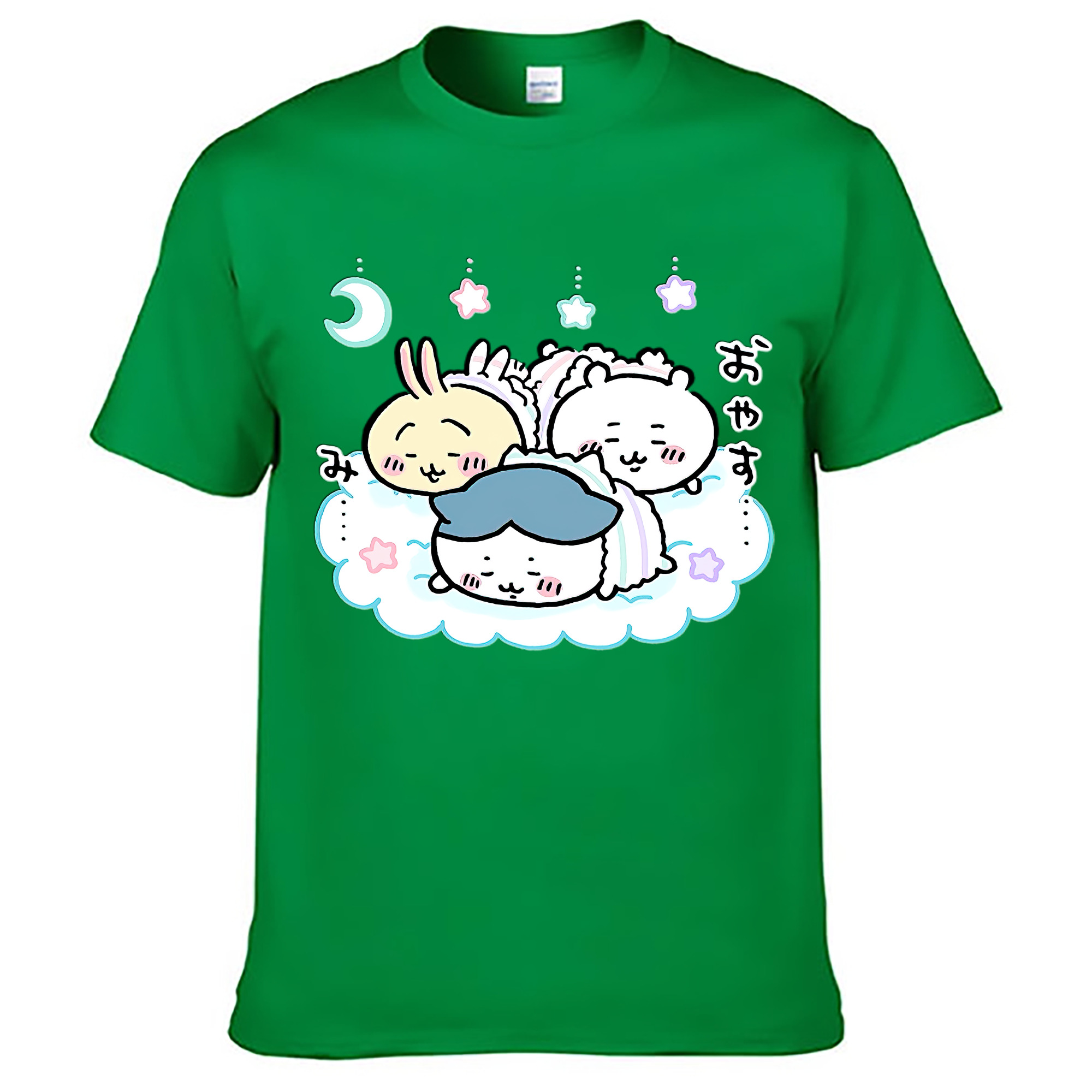 （画像用） ちいかわ ハチワレ Chii-kawa hachiware レディースカジュアルプリントTシャツ（綿100％）