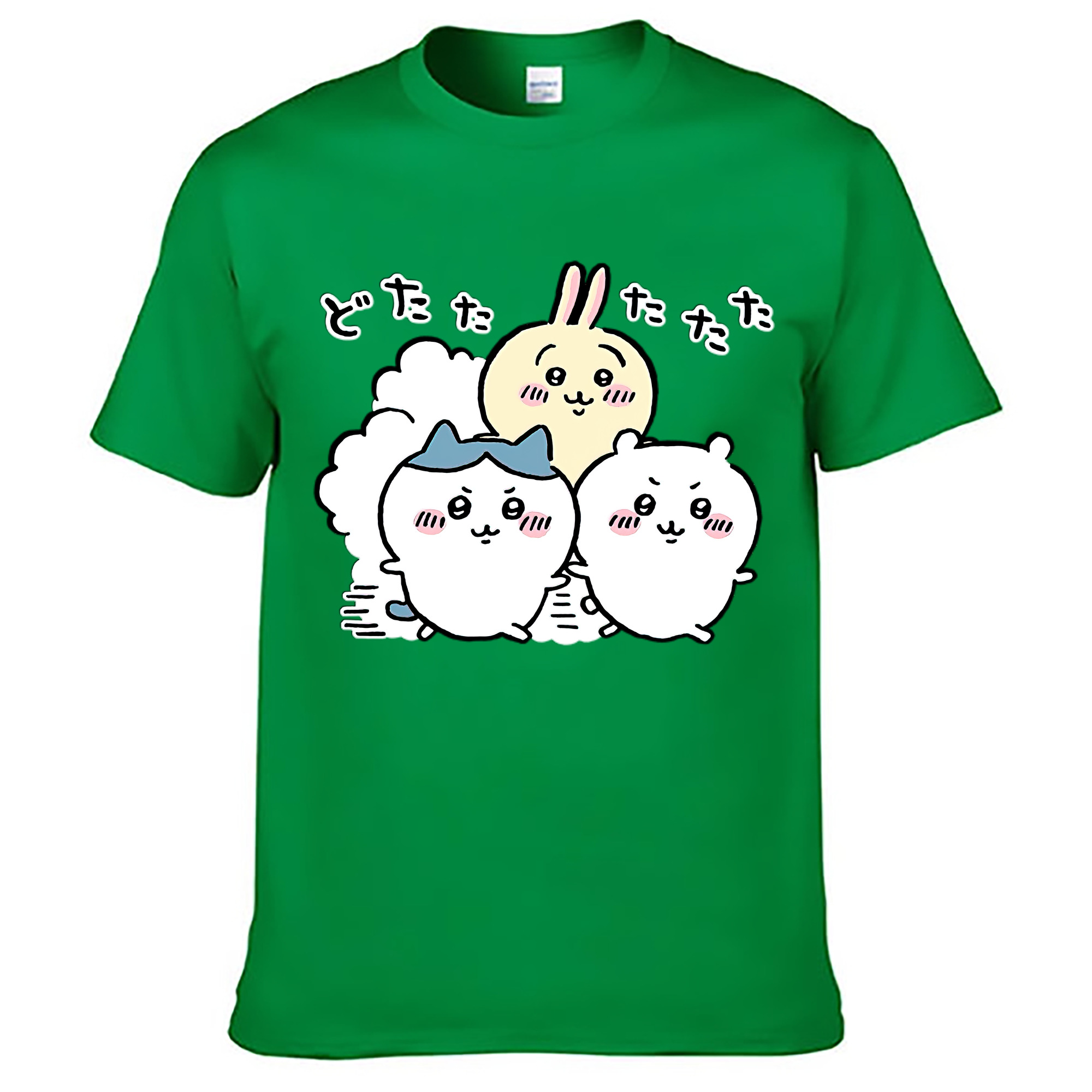（画像用） ちいかわ ハチワレ Chii-kawa hachiware レディースカジュアルプリントTシャツ（綿100％）