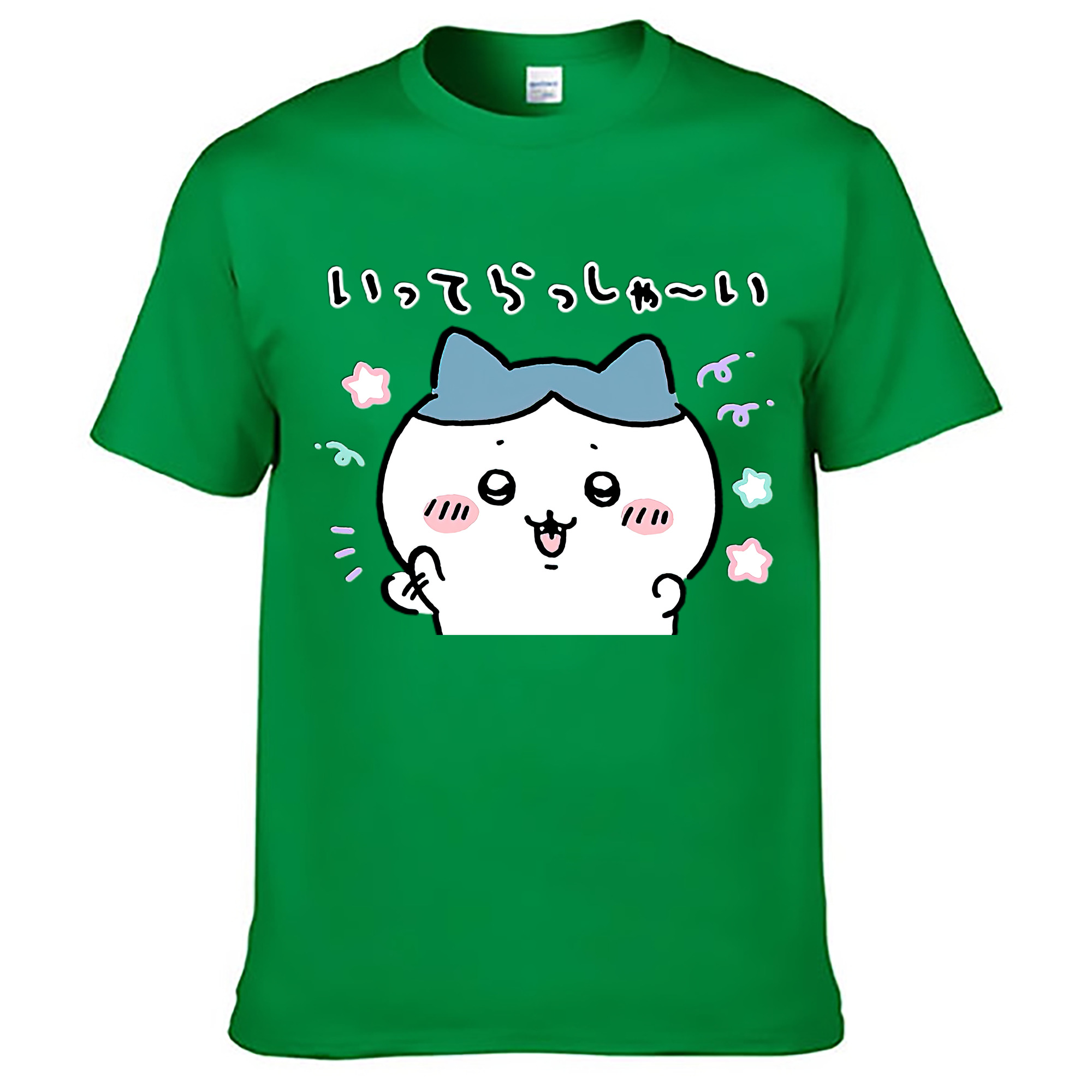 （画像用） ちいかわ ハチワレ Chii-kawa hachiware レディースカジュアルプリントTシャツ（綿100％）