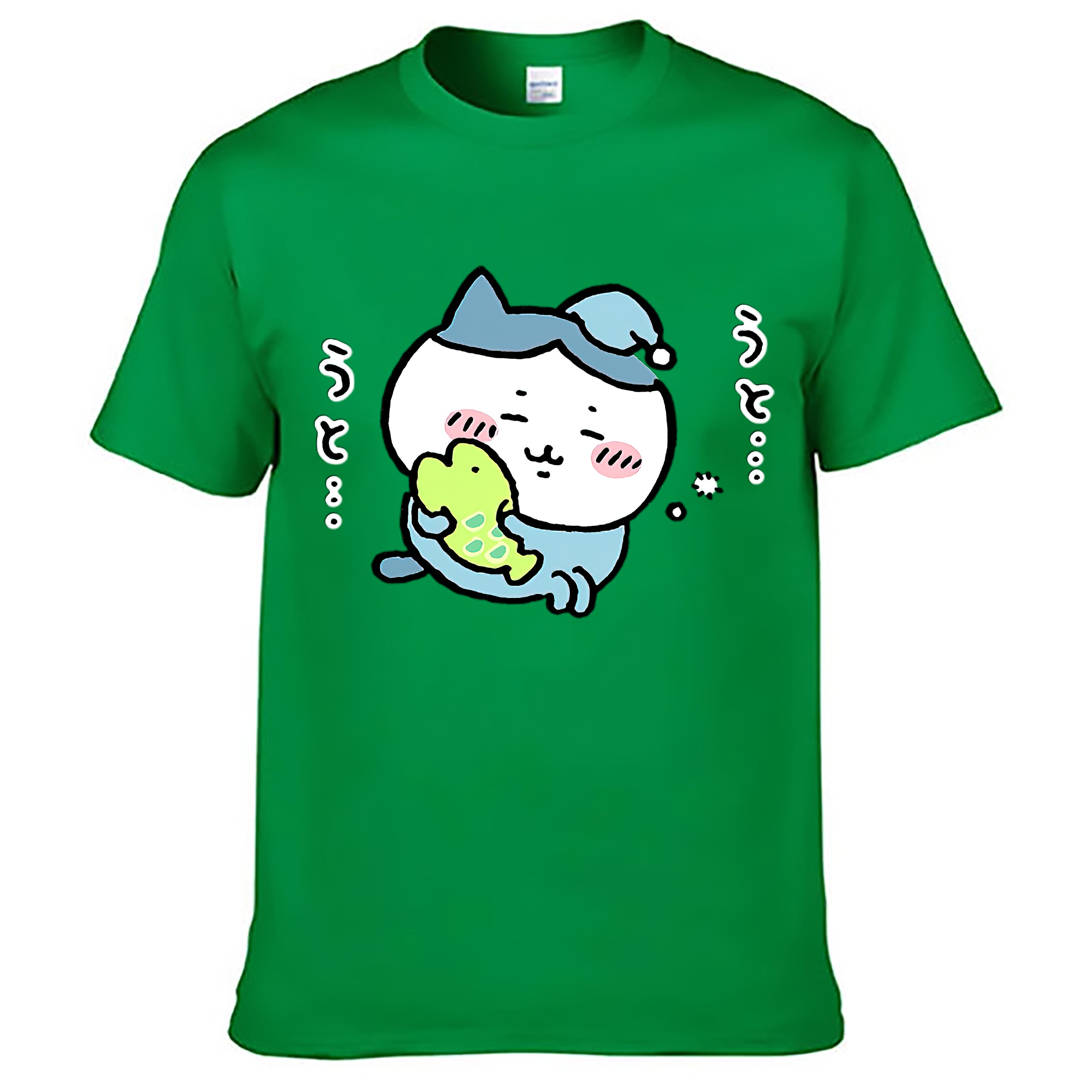 （画像用） ちいかわ ハチワレ Chii-kawa hachiware レディースカジュアルプリントTシャツ（綿100％）