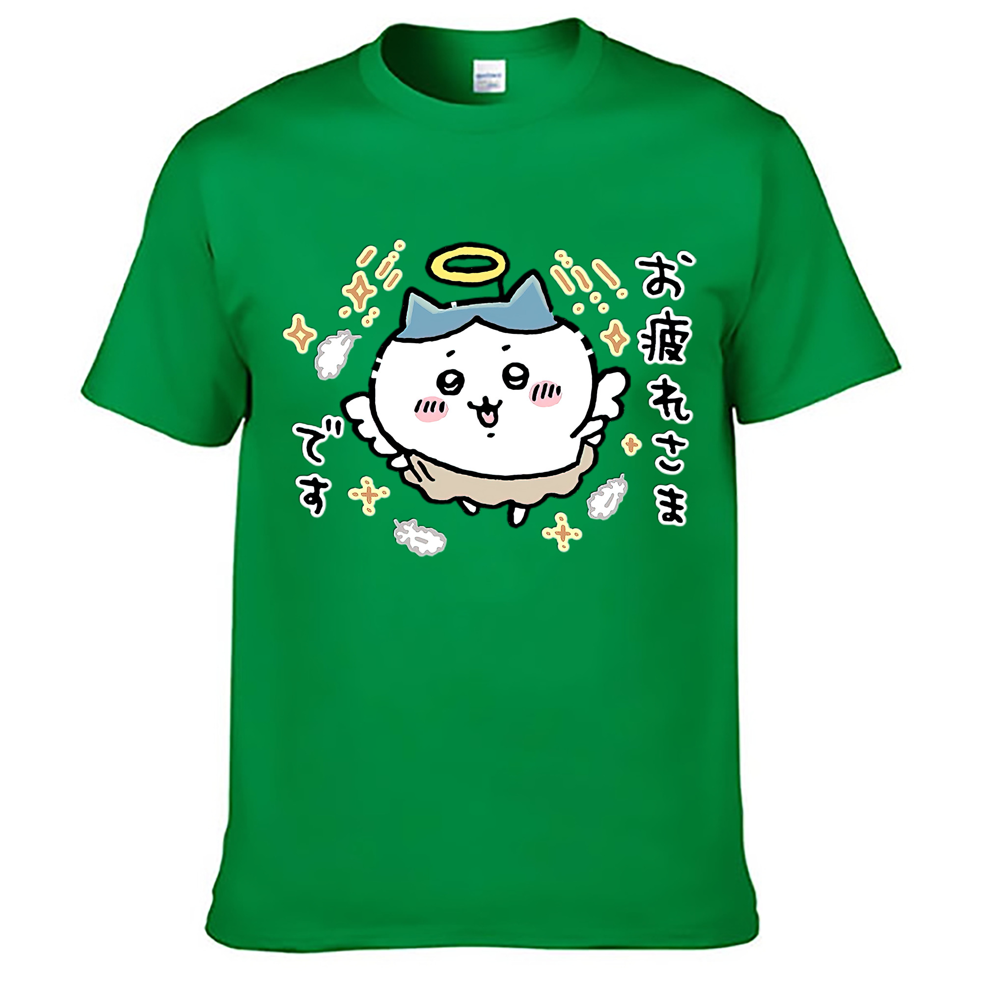 （画像用） ちいかわ ハチワレ Chii-kawa hachiware レディースカジュアルプリントTシャツ（綿100％）
