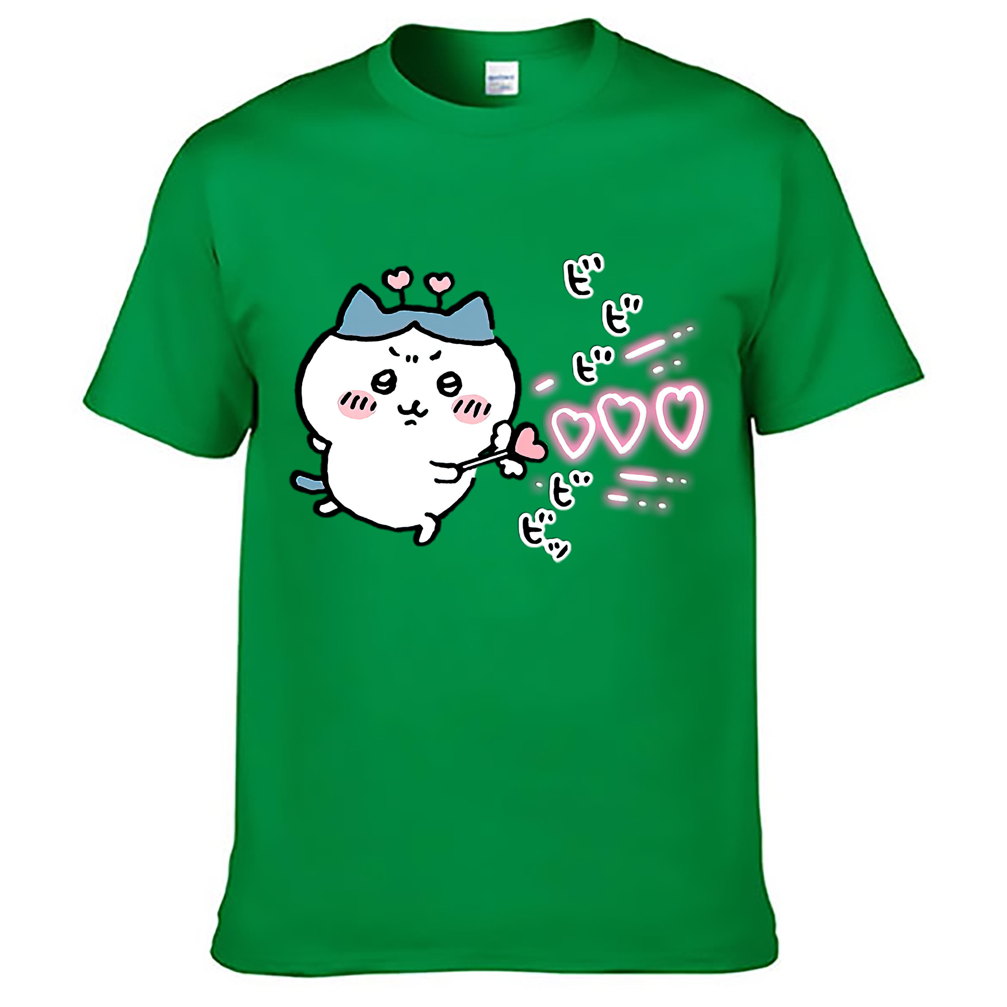 （画像用） ちいかわ ハチワレ Chii-kawa hachiware レディースカジュアルプリントTシャツ（綿100％）