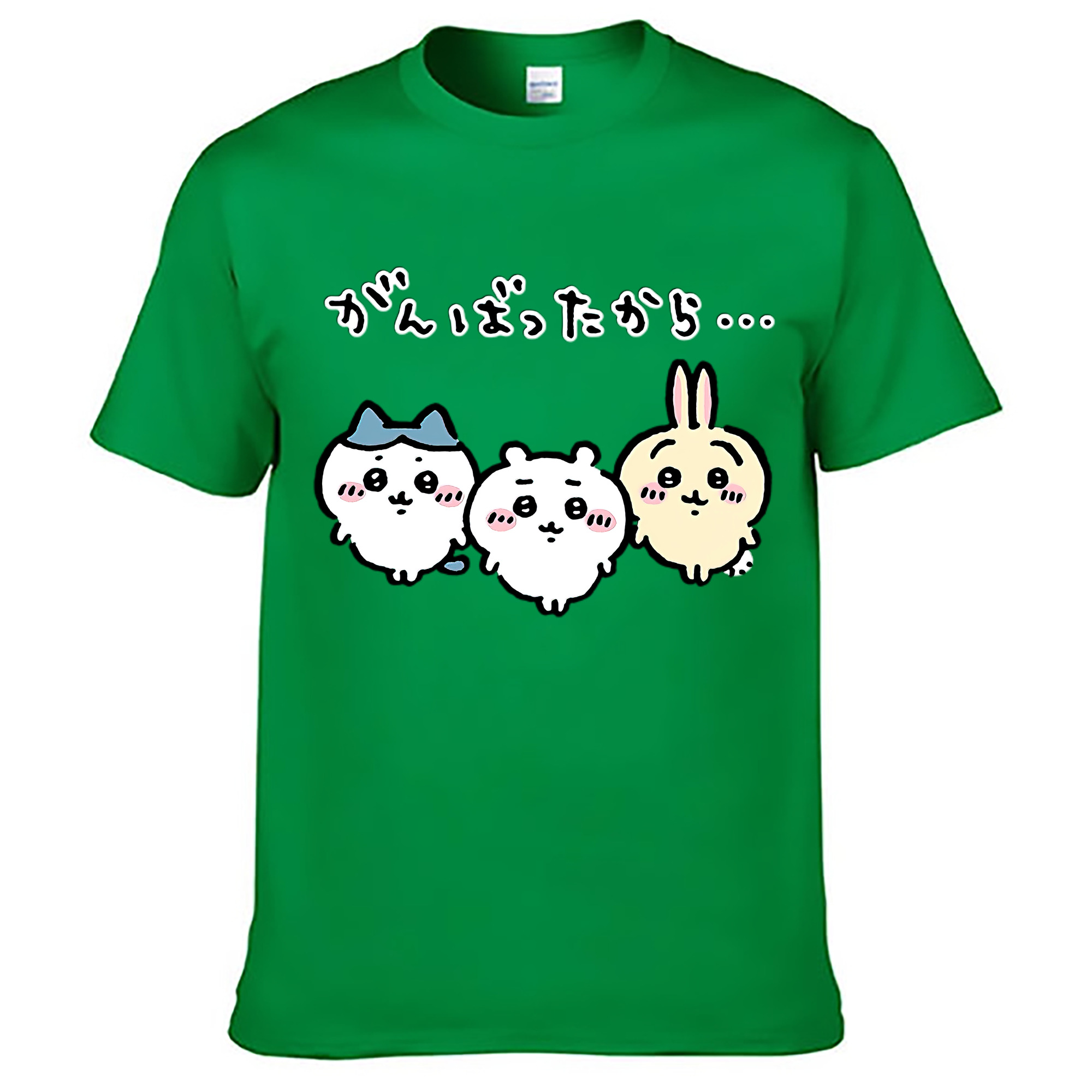 （画像用） ちいかわ ハチワレ Chii-kawa hachiware レディースカジュアルプリントTシャツ（綿100％）