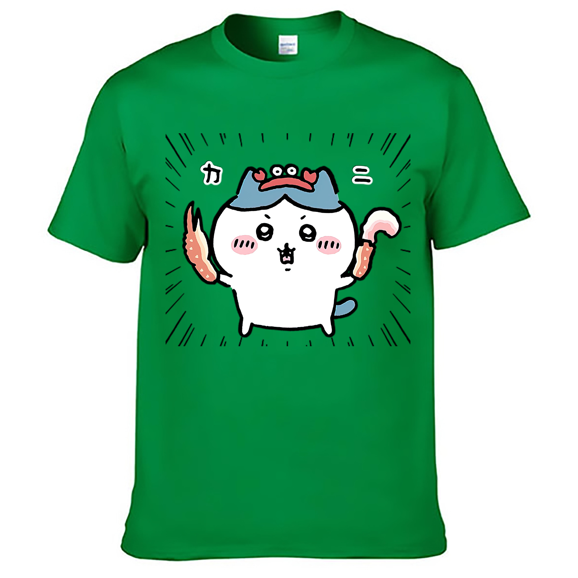 （画像用） ちいかわ ハチワレ Chii-kawa hachiware レディースカジュアルプリントTシャツ（綿100％）