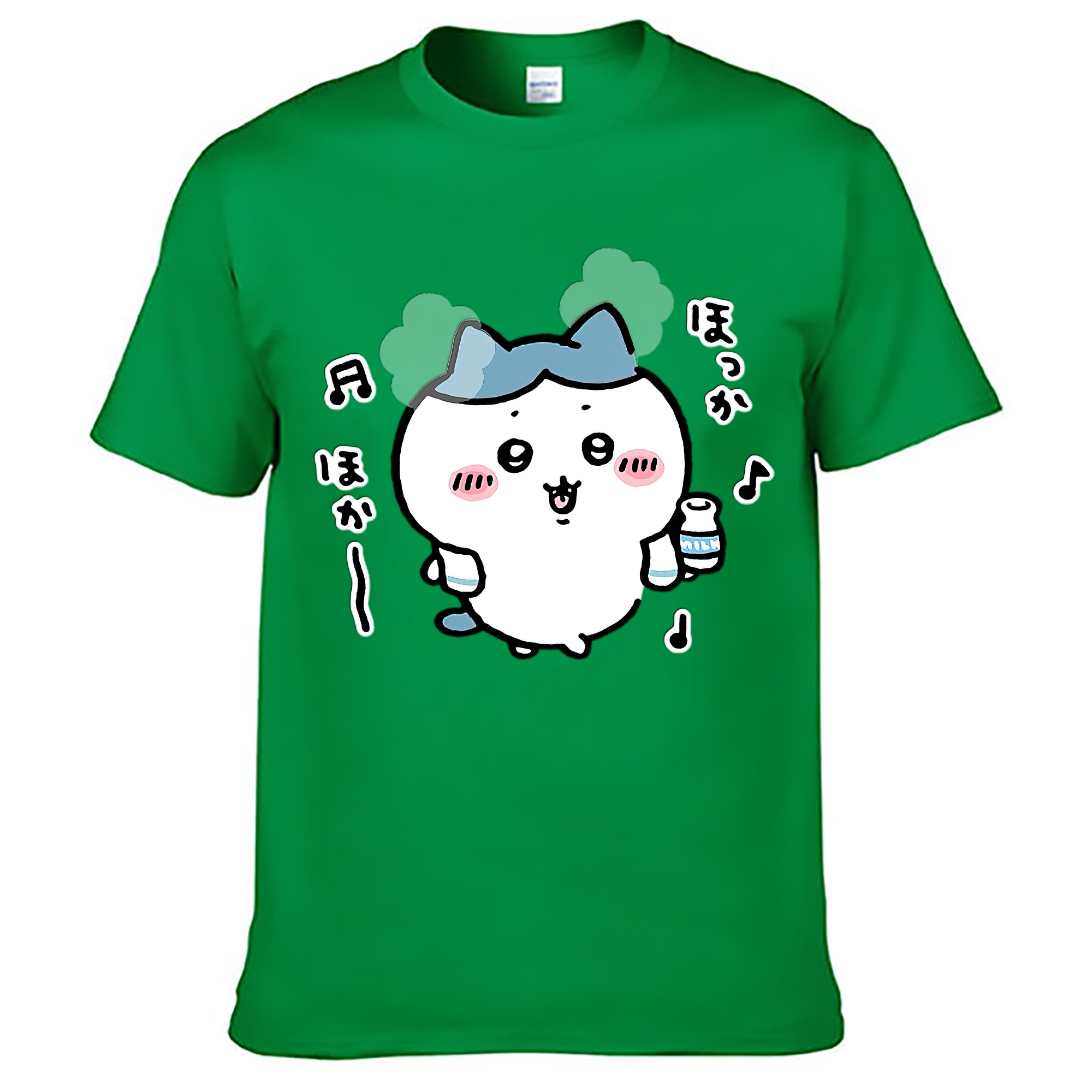（画像用） ちいかわ ハチワレ Chii-kawa hachiware レディースカジュアルプリントTシャツ（綿100％）