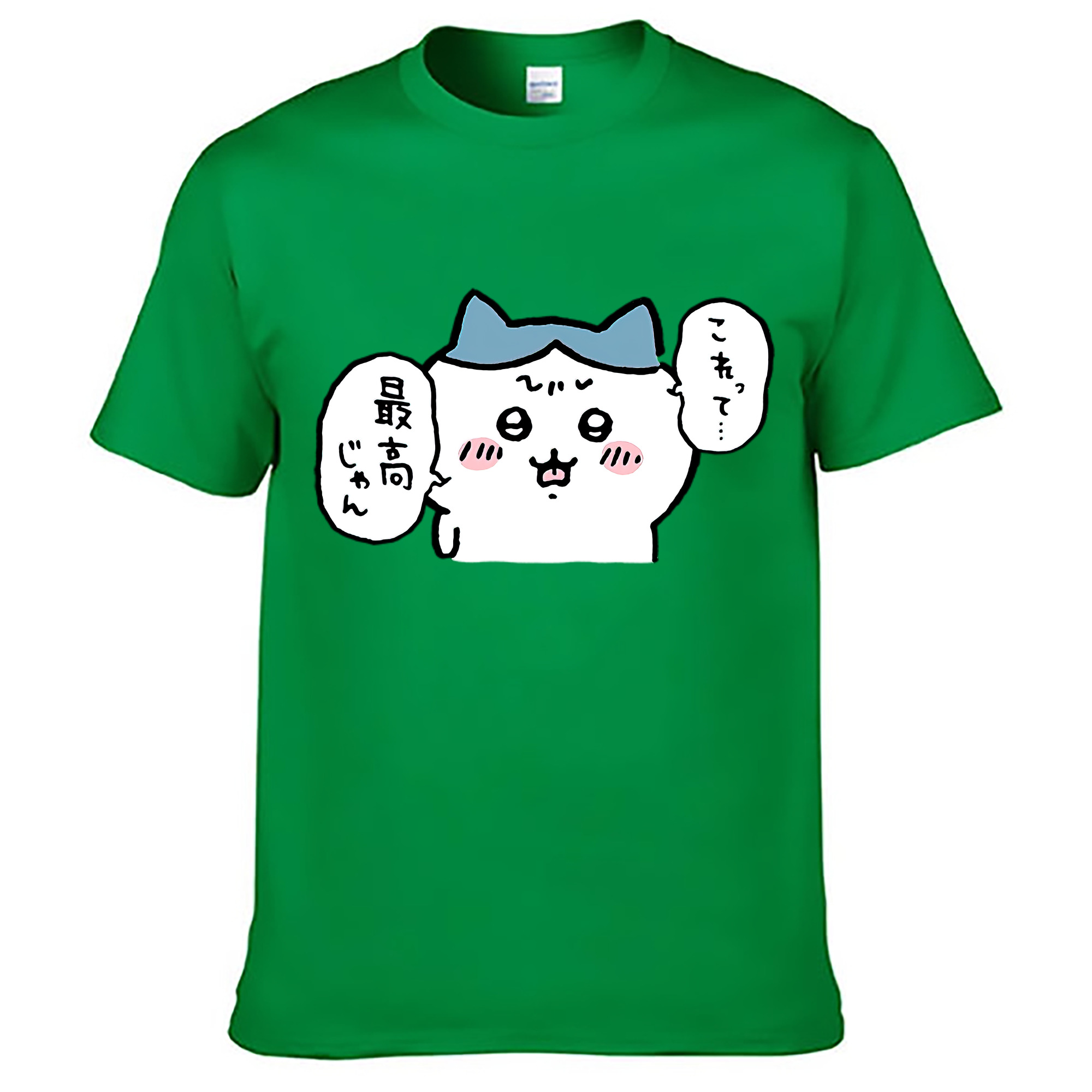 （画像用） ちいかわ ハチワレ Chii-kawa hachiware レディースカジュアルプリントTシャツ（綿100％）