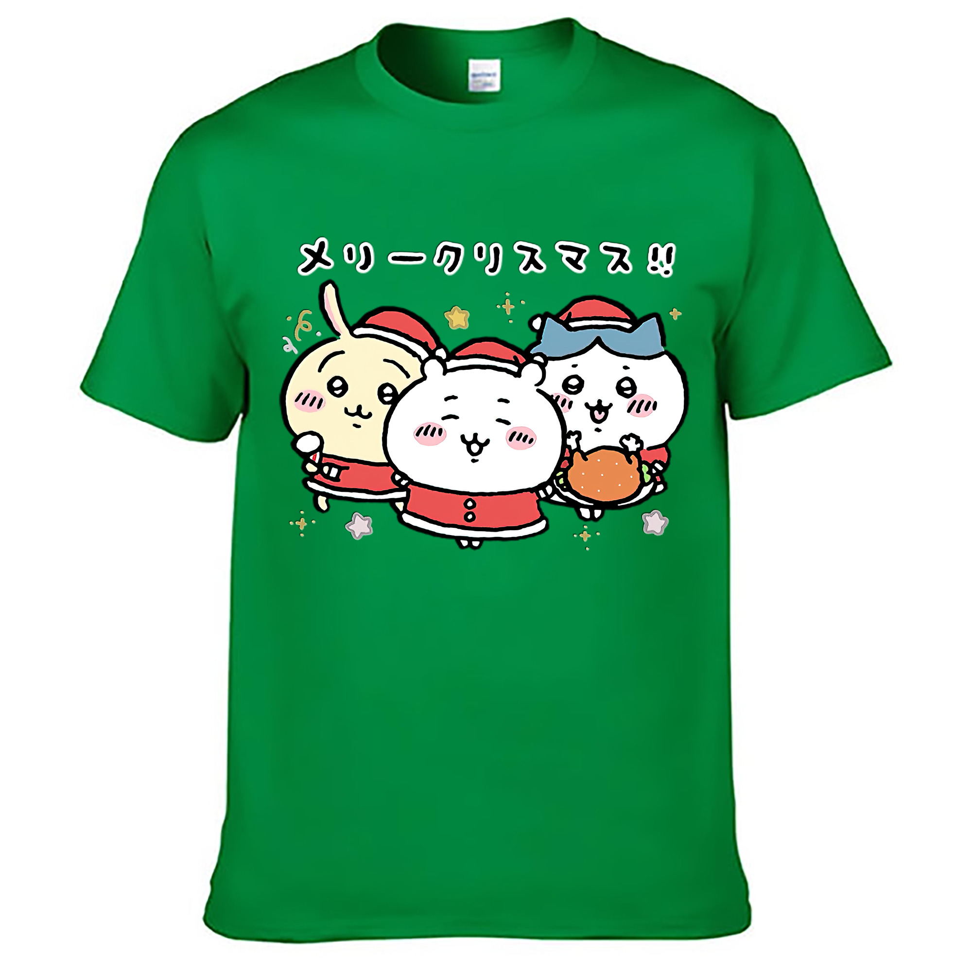 （画像用） ちいかわ ハチワレ Chii-kawa hachiware レディースカジュアルプリントTシャツ（綿100％）