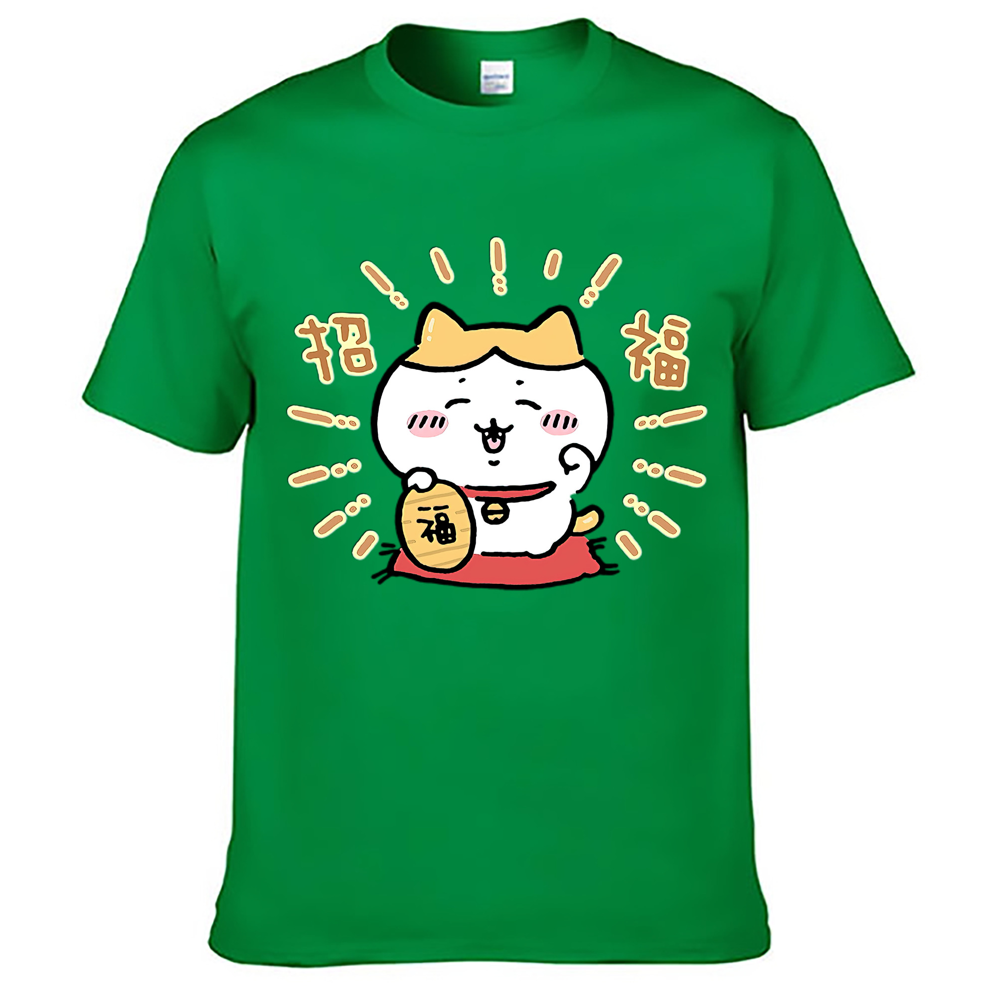 （画像用） ちいかわ ハチワレ Chii-kawa hachiware レディースカジュアルプリントTシャツ（綿100％）