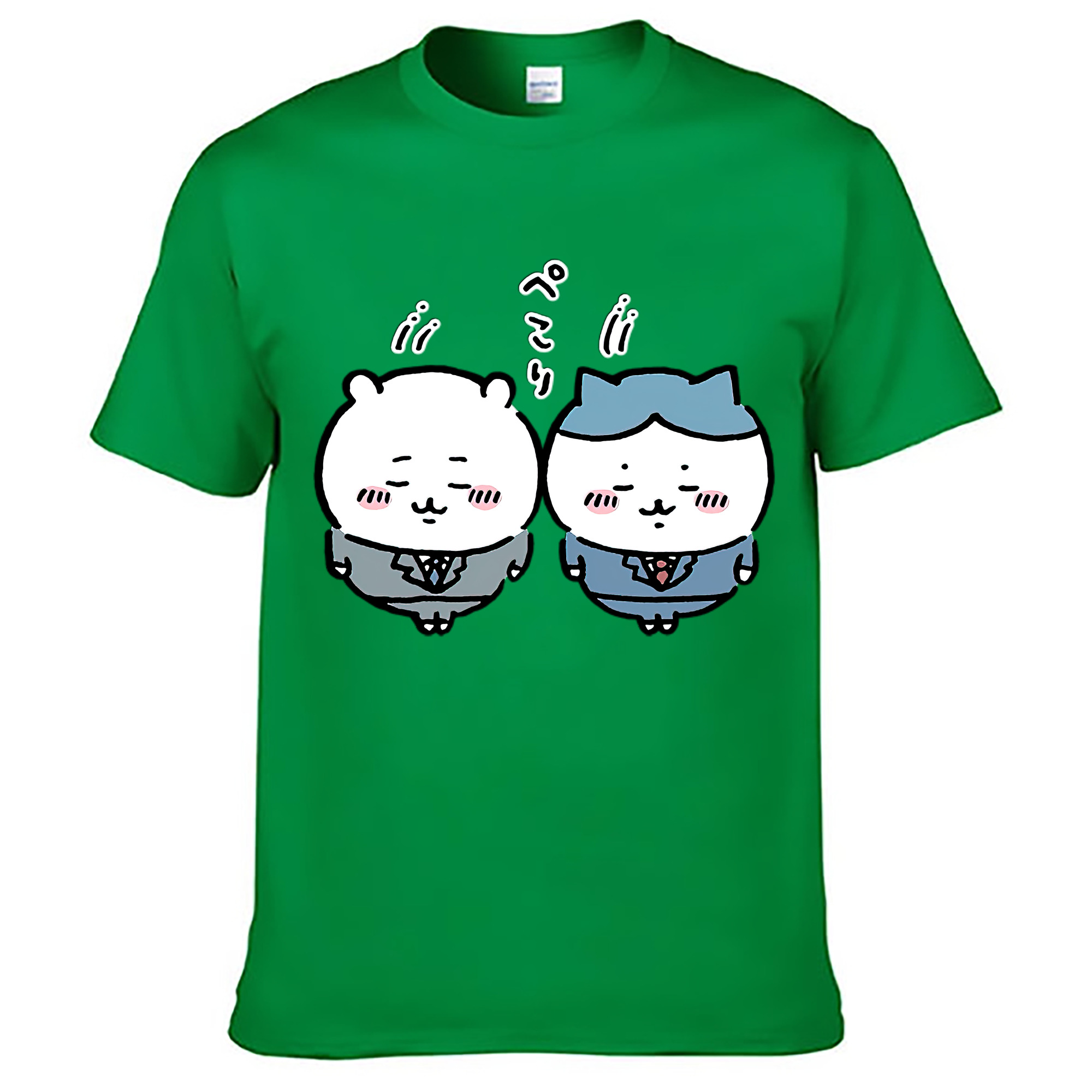 （画像用） ちいかわ ハチワレ Chii-kawa hachiware レディースカジュアルプリントTシャツ（綿100％）