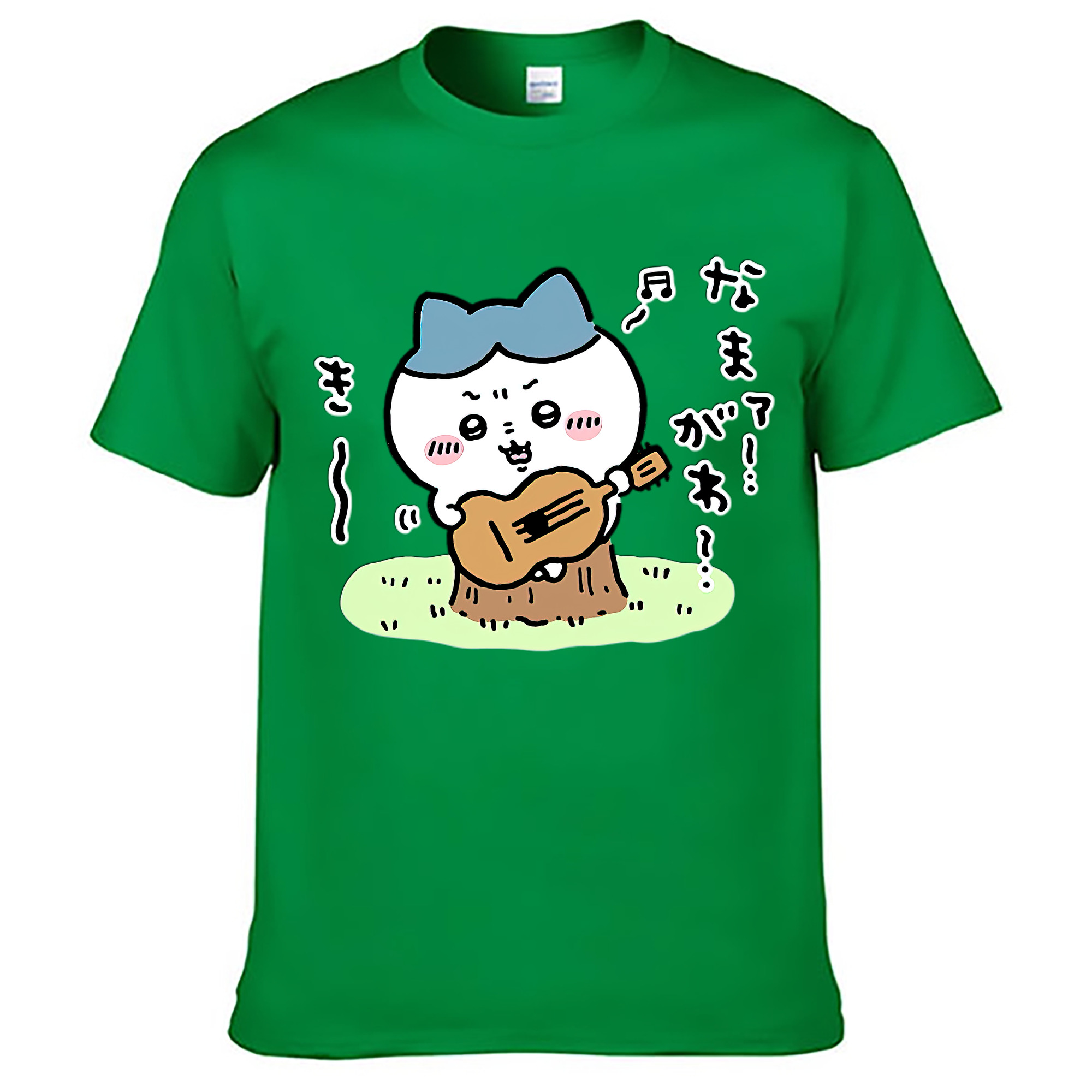 （画像用） ちいかわ ハチワレ Chii-kawa hachiware レディースカジュアルプリントTシャツ（綿100％）