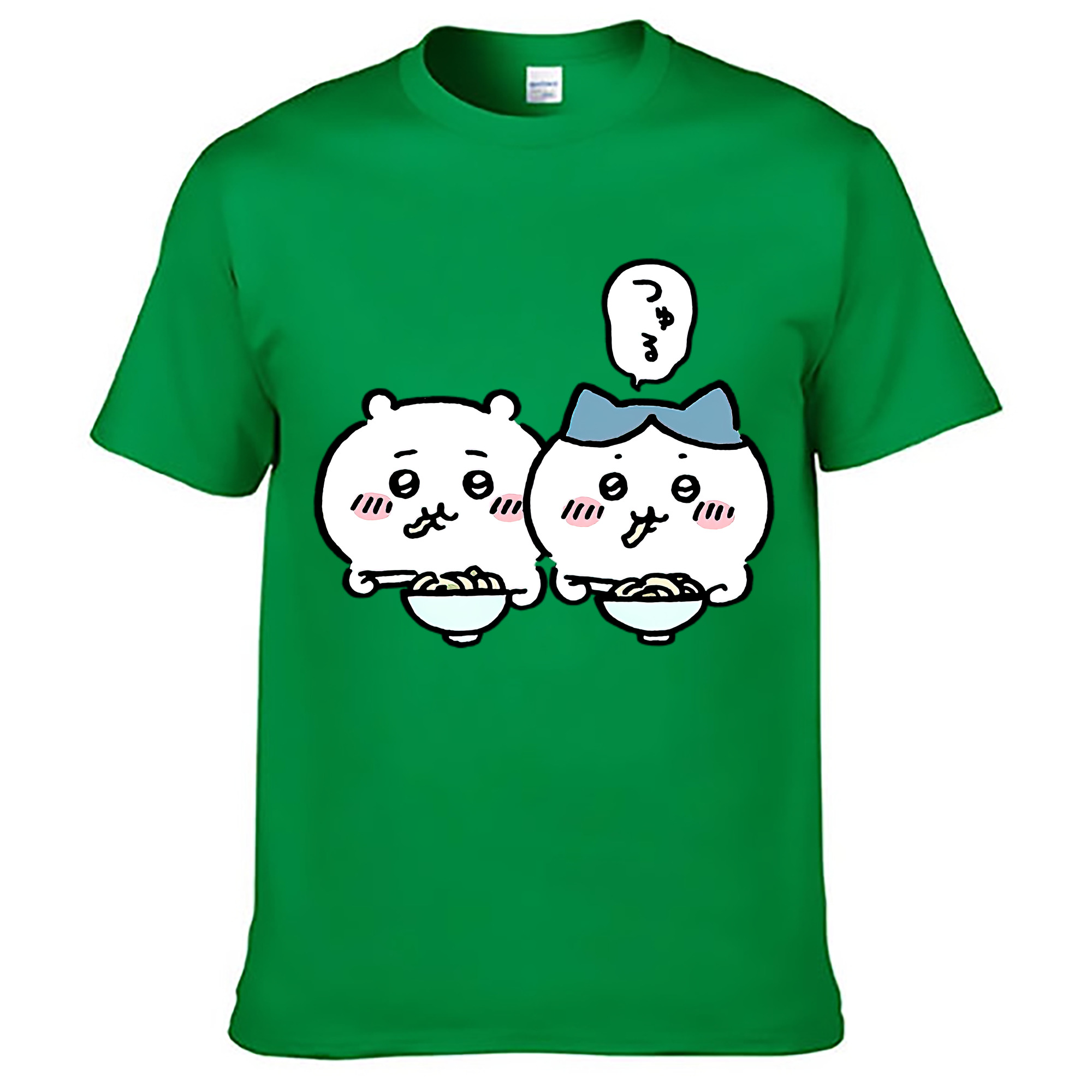 （画像用） ちいかわ ハチワレ Chii-kawa hachiware レディースカジュアルプリントTシャツ（綿100％）