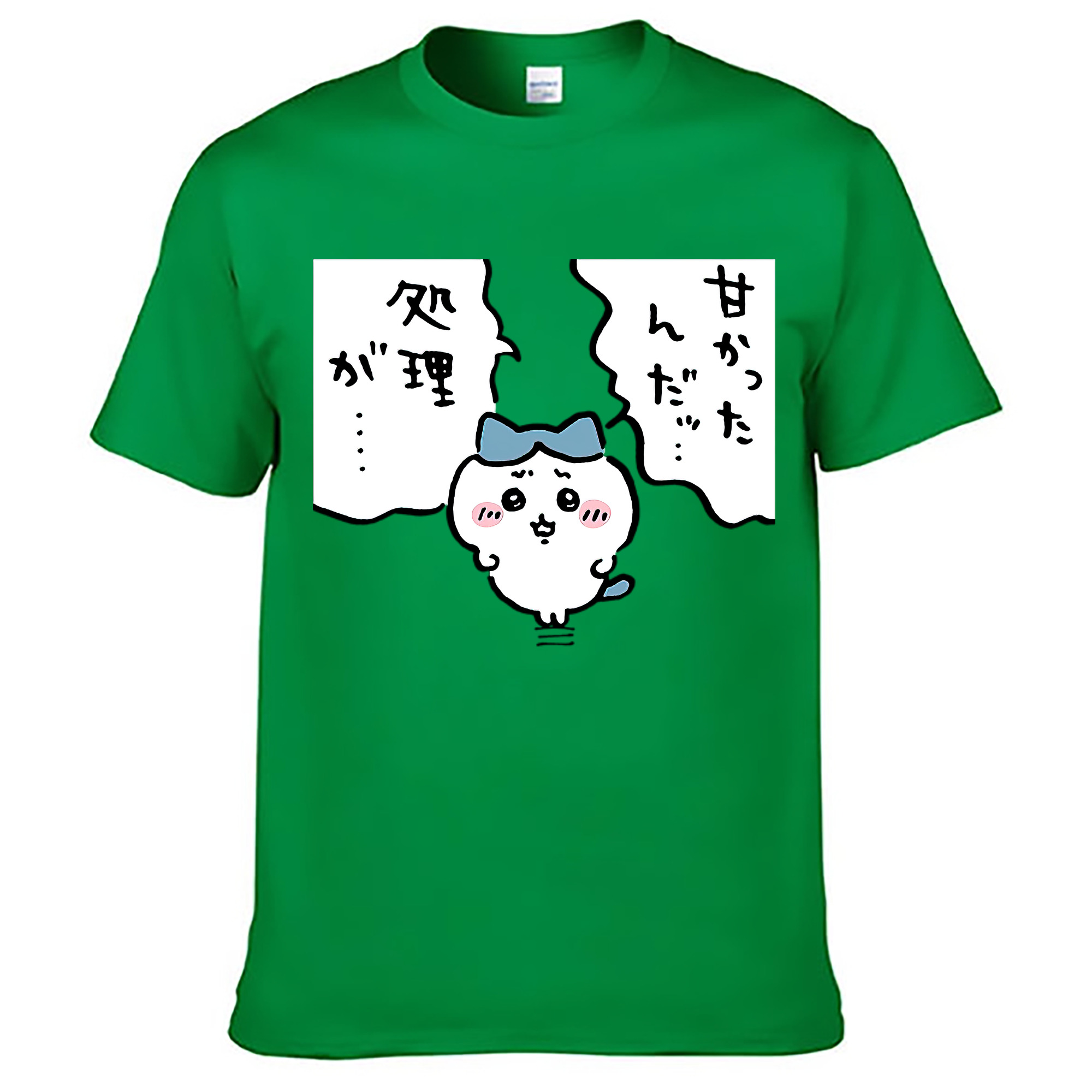 （画像用） ちいかわ ハチワレ Chii-kawa hachiware レディースカジュアルプリントTシャツ（綿100％）