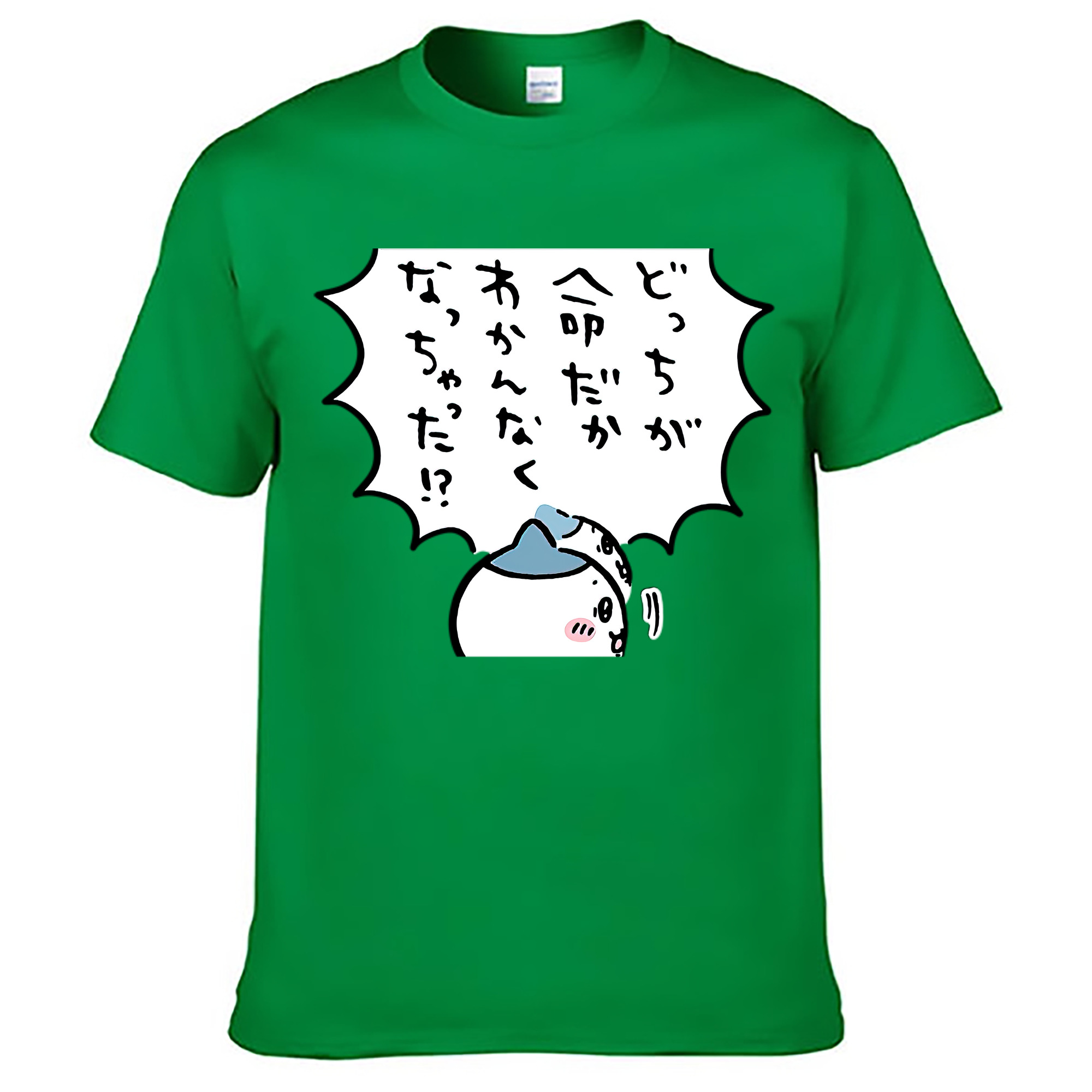 （画像用） ちいかわ ハチワレ Chii-kawa hachiware レディースカジュアルプリントTシャツ（綿100％）