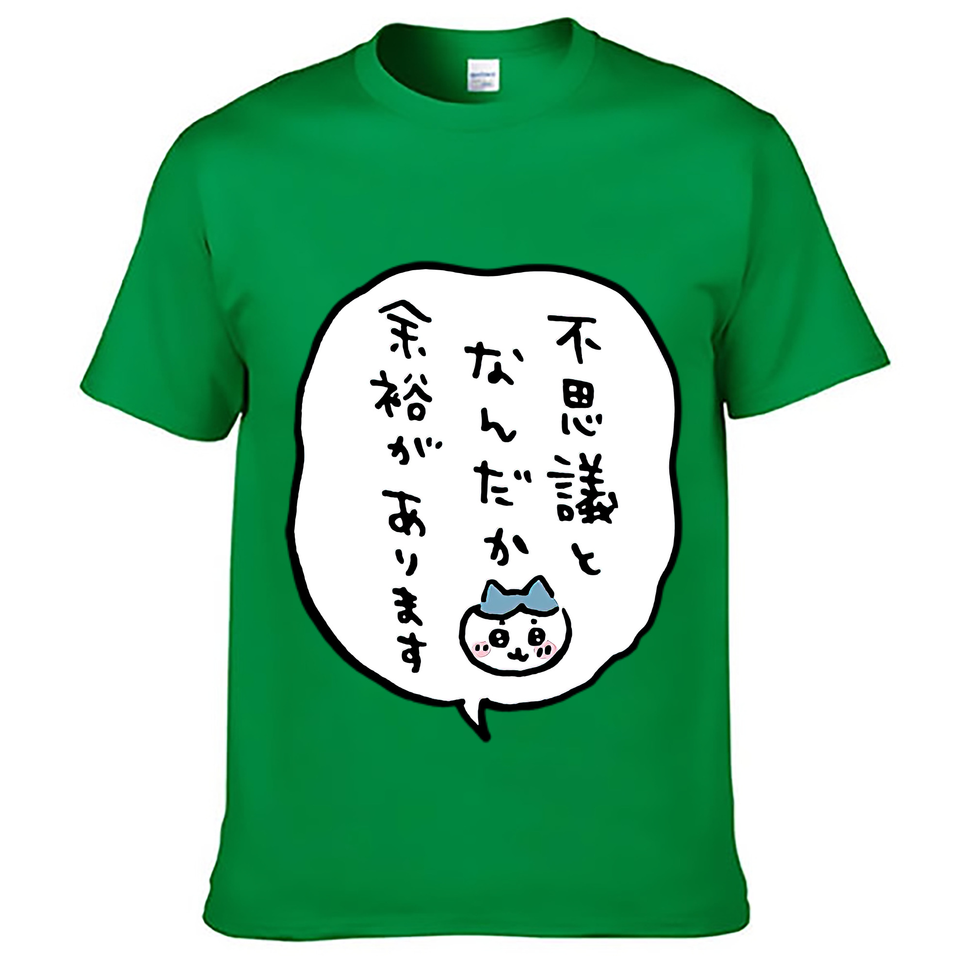 （画像用） ちいかわ ハチワレ Chii-kawa hachiware レディースカジュアルプリントTシャツ（綿100％）
