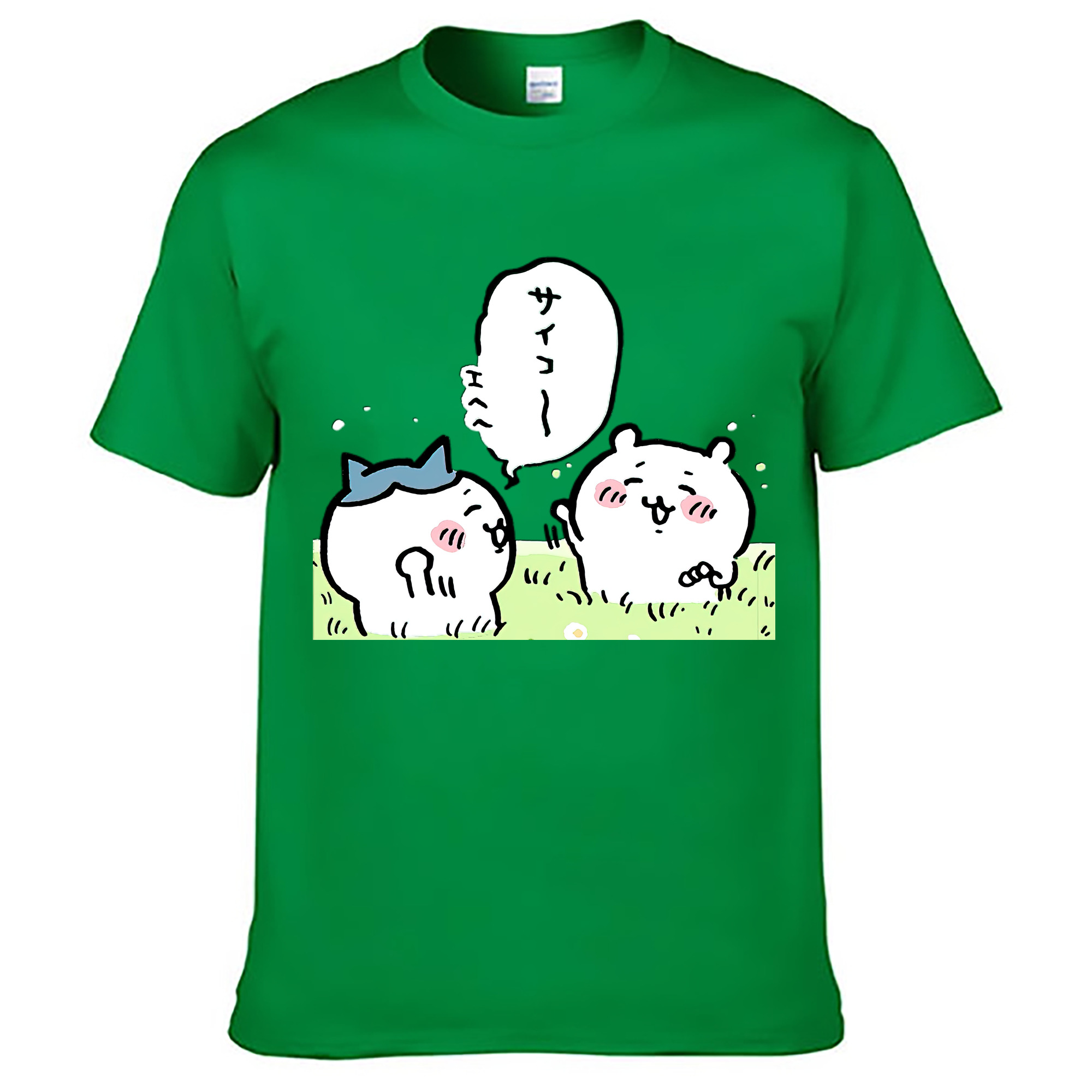 （画像用） ちいかわ ちいかわ Chii-kawa chiikawa レディースカジュアルプリントTシャツ（綿100％）