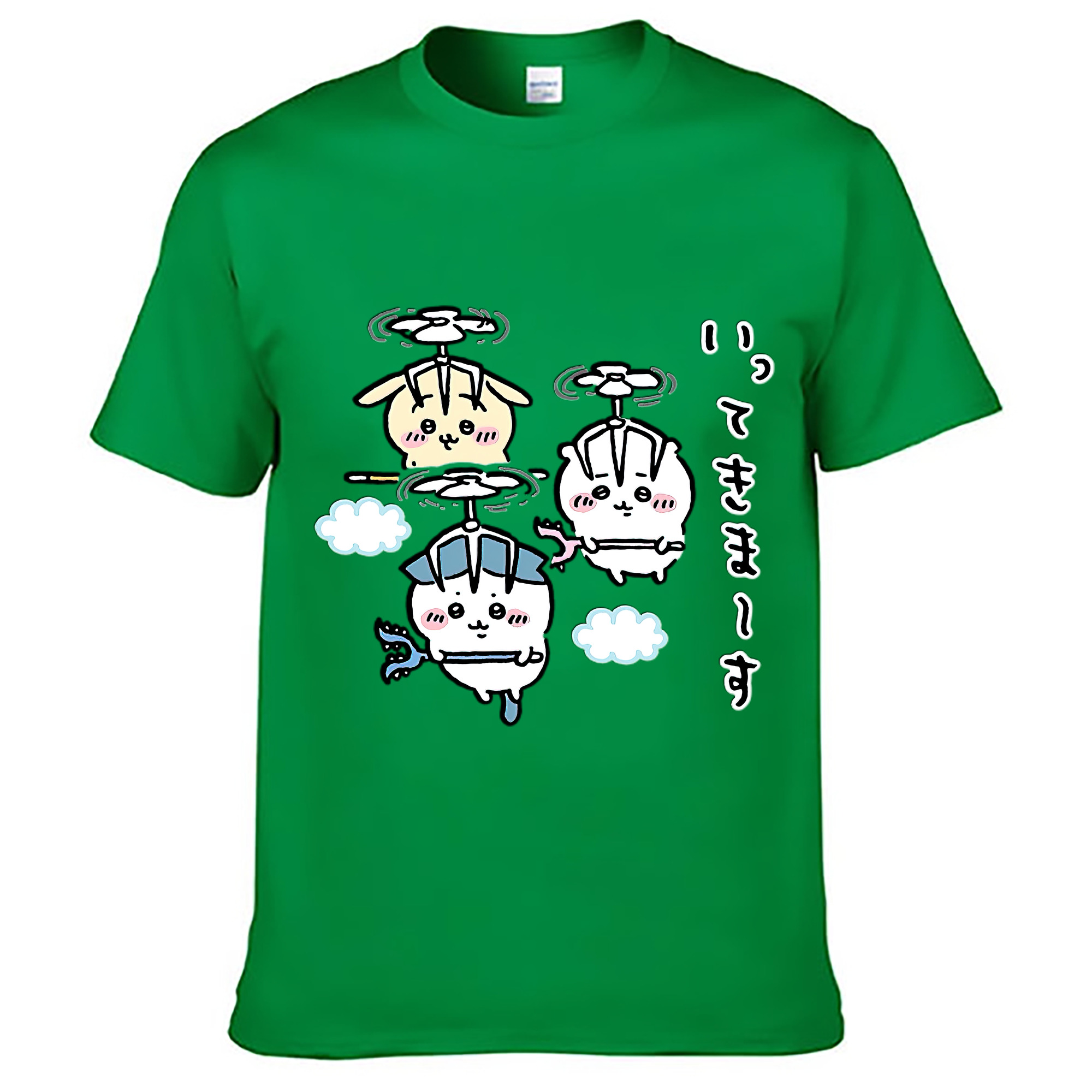 （画像用） ちいかわ ちいかわ Chii-kawa chiikawa レディースカジュアルプリントTシャツ（綿100％）
