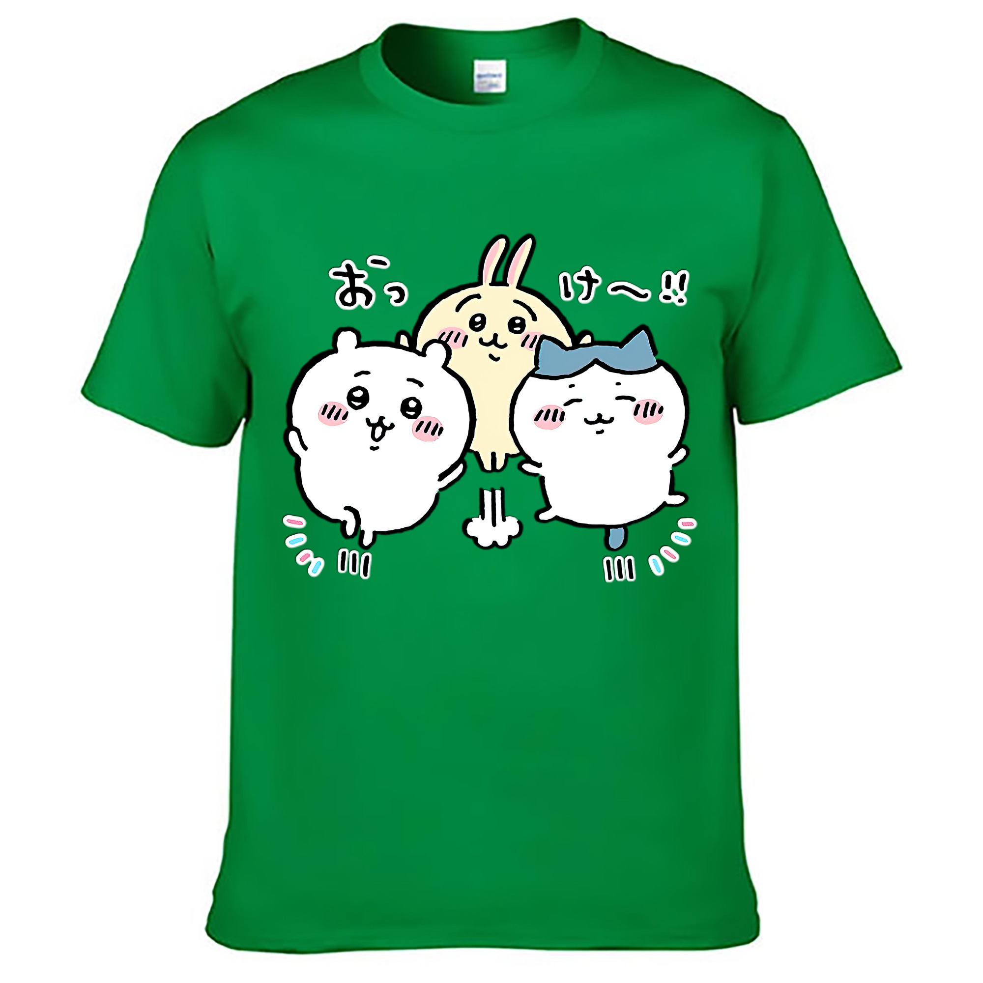 （画像用） ちいかわ ちいかわ Chii-kawa chiikawa レディースカジュアルプリントTシャツ（綿100％）