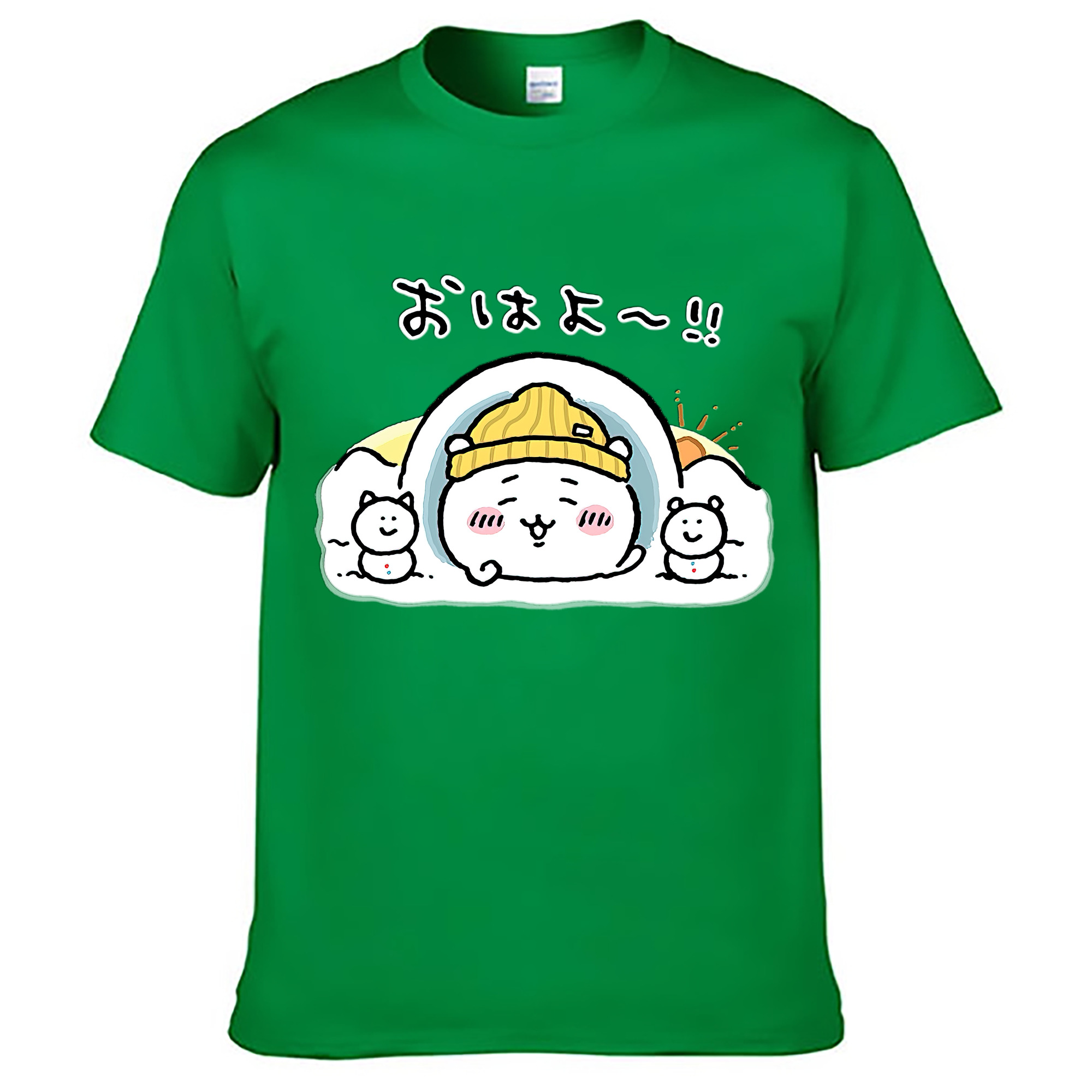 （画像用） ちいかわ ちいかわ Chii-kawa chiikawa レディースカジュアルプリントTシャツ（綿100％）