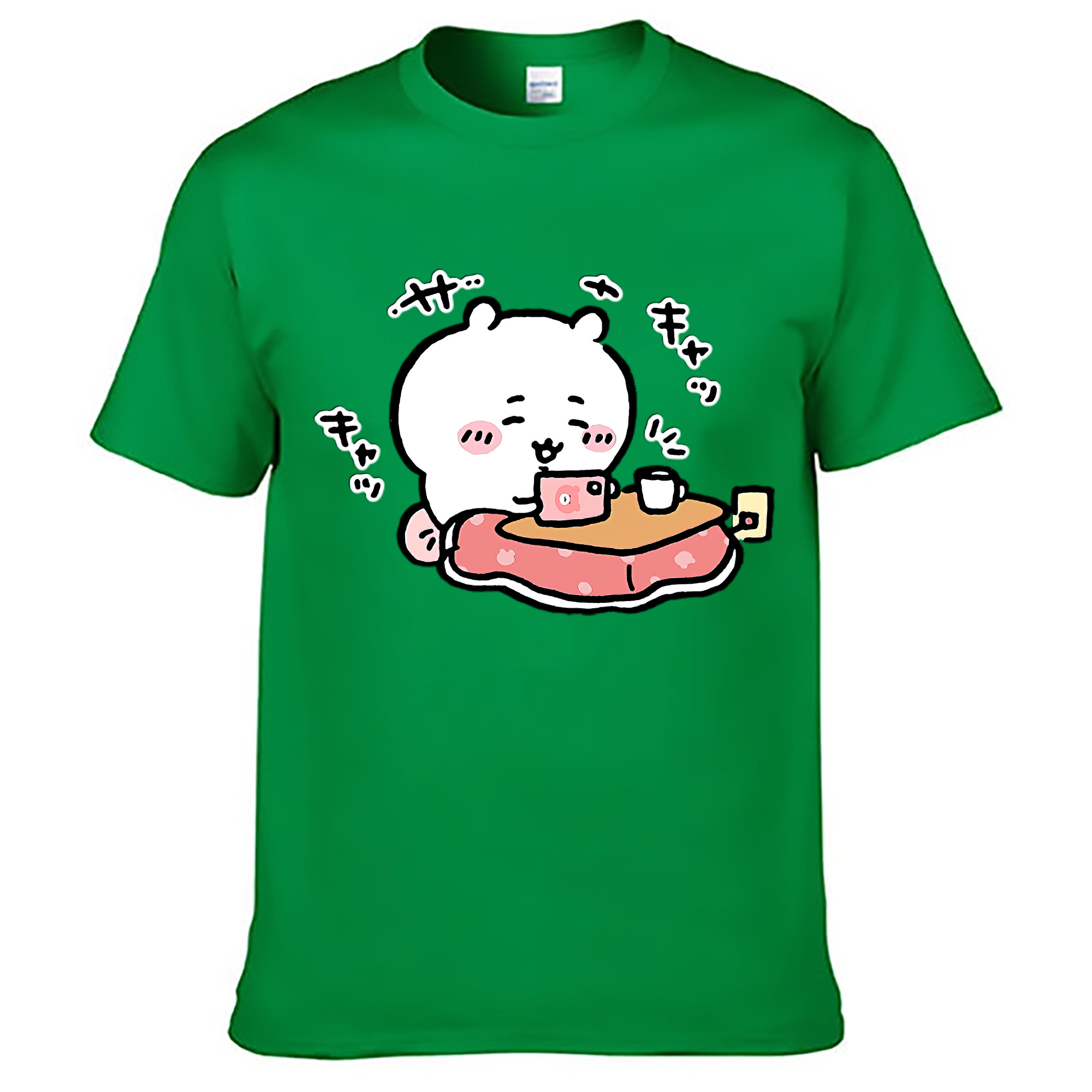 （画像用） ちいかわ ちいかわ Chii-kawa chiikawa レディースカジュアルプリントTシャツ（綿100％）