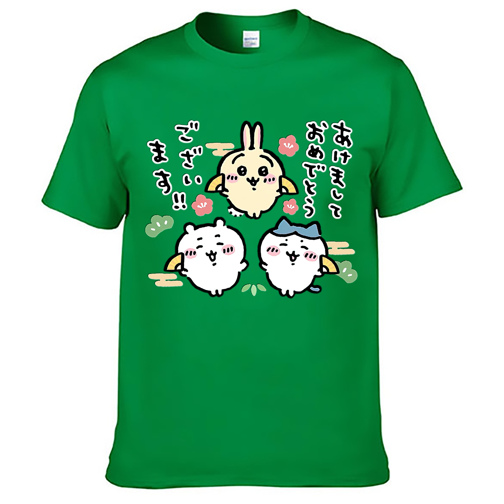 （画像用） ちいかわ ちいかわ Chii-kawa chiikawa レディースカジュアルプリントTシャツ（綿100％）