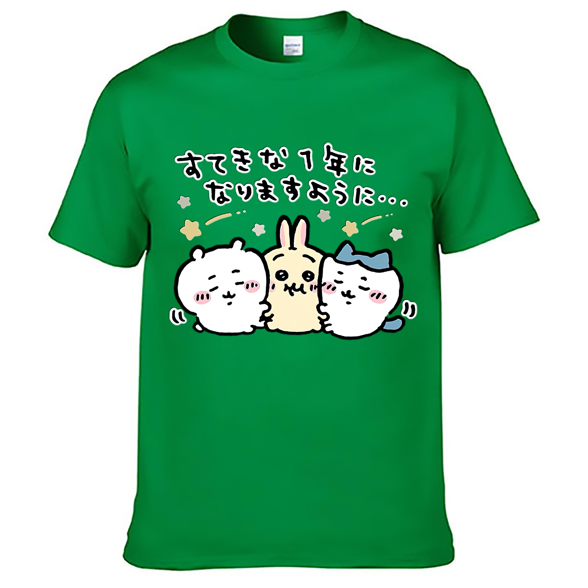 （画像用） ちいかわ ちいかわ Chii-kawa chiikawa レディースカジュアルプリントTシャツ（綿100％）