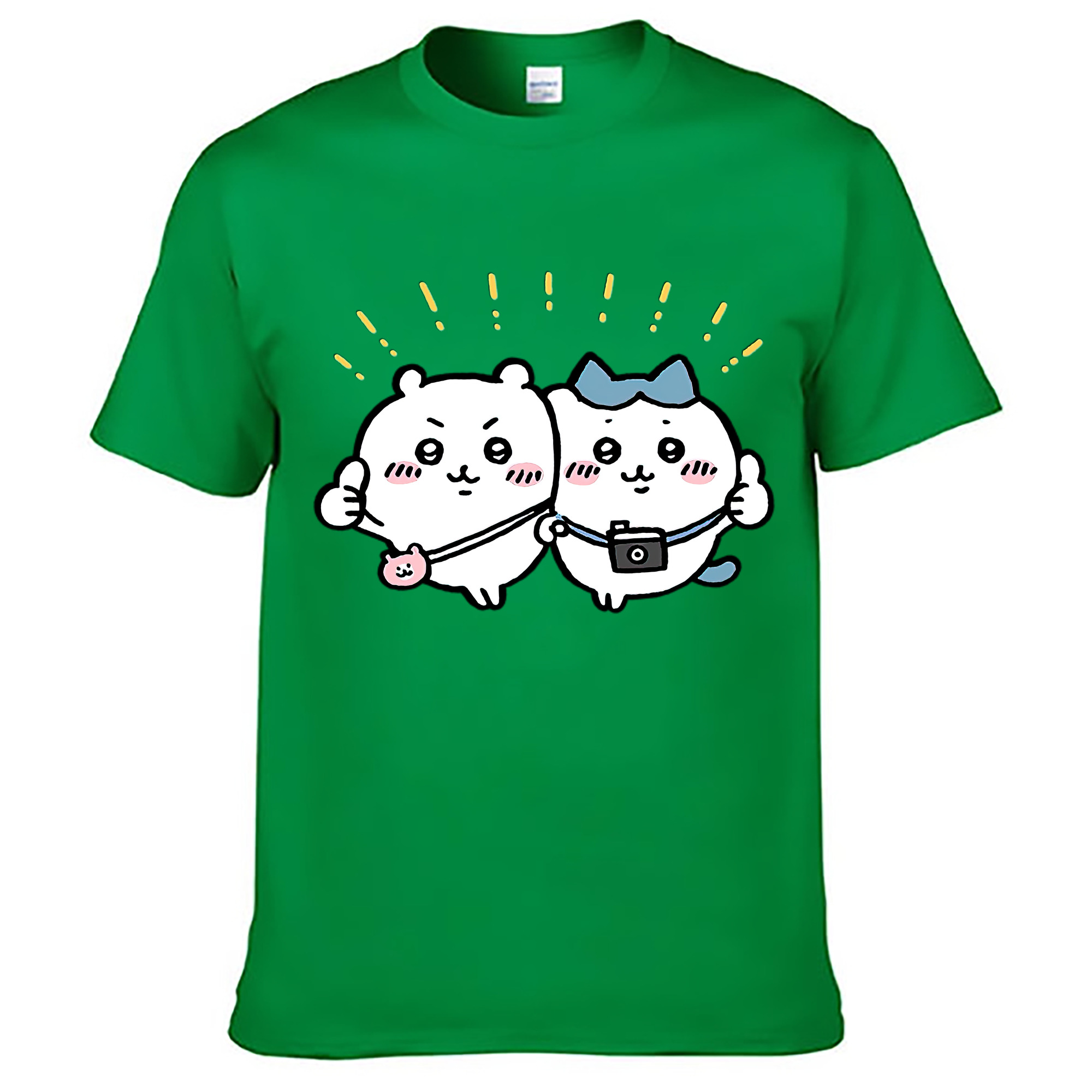 （画像用） ちいかわ ちいかわ Chii-kawa chiikawa レディースカジュアルプリントTシャツ（綿100％）