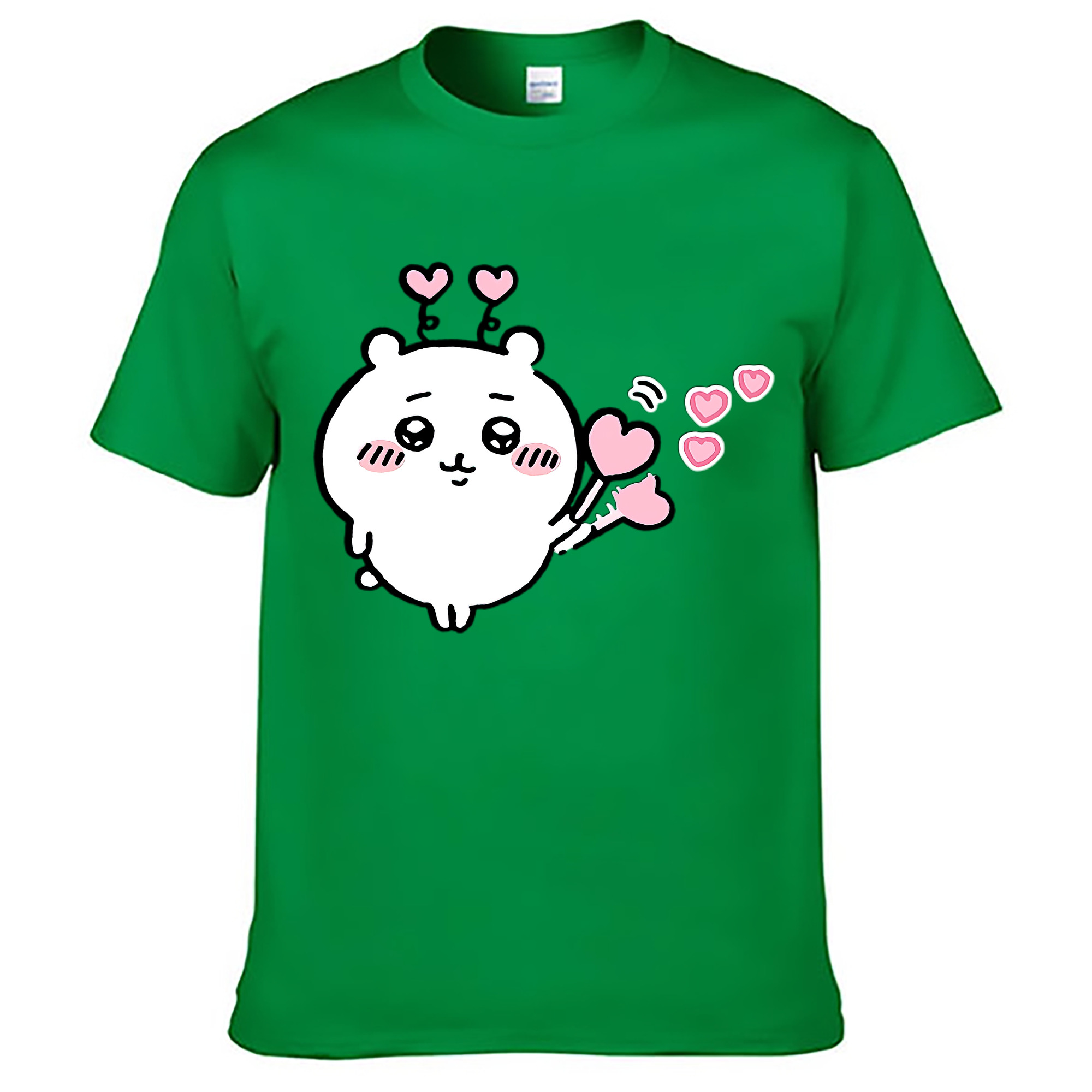 （画像用） ちいかわ ちいかわ Chii-kawa chiikawa レディースカジュアルプリントTシャツ（綿100％）