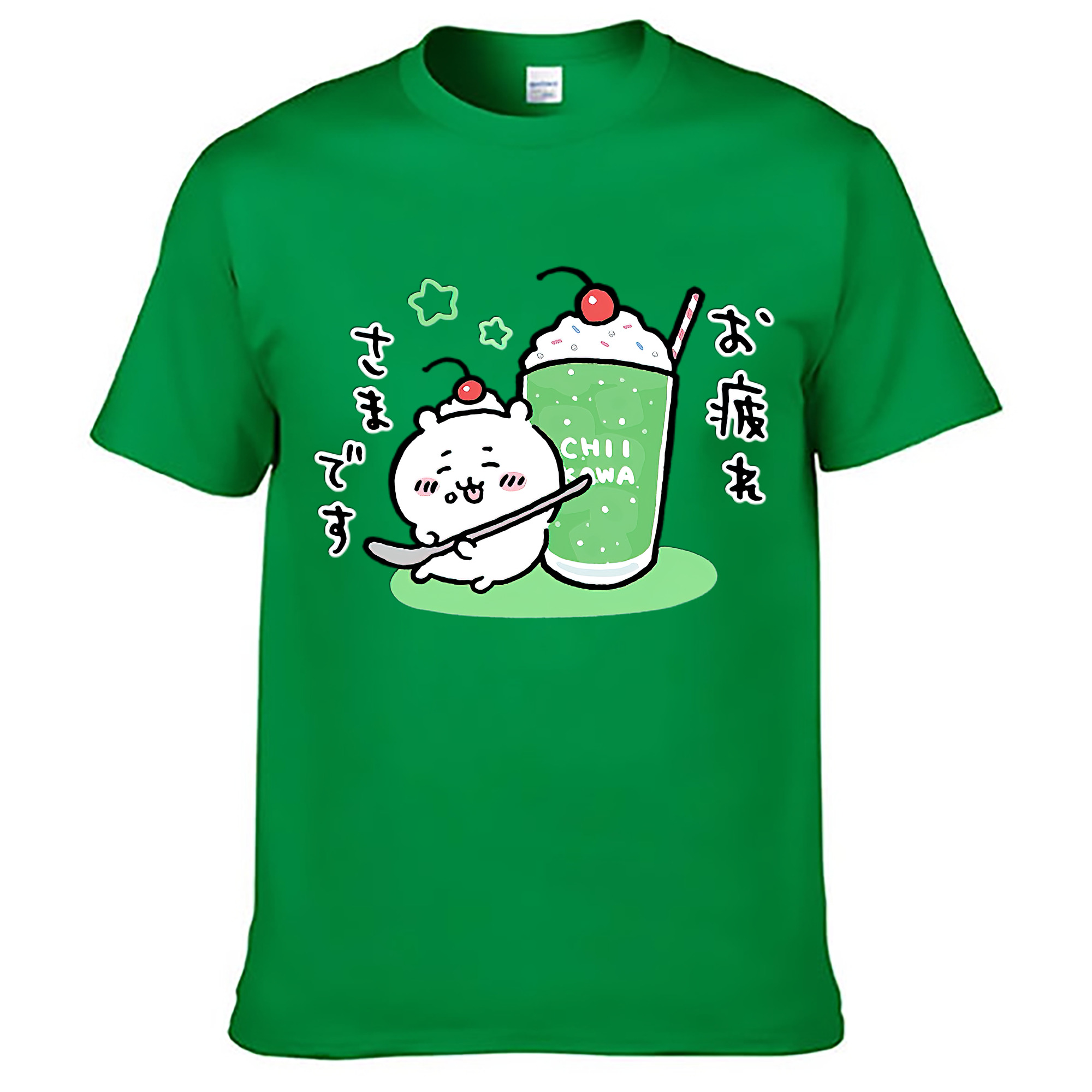 （画像用） ちいかわ ちいかわ Chii-kawa chiikawa レディースカジュアルプリントTシャツ（綿100％）