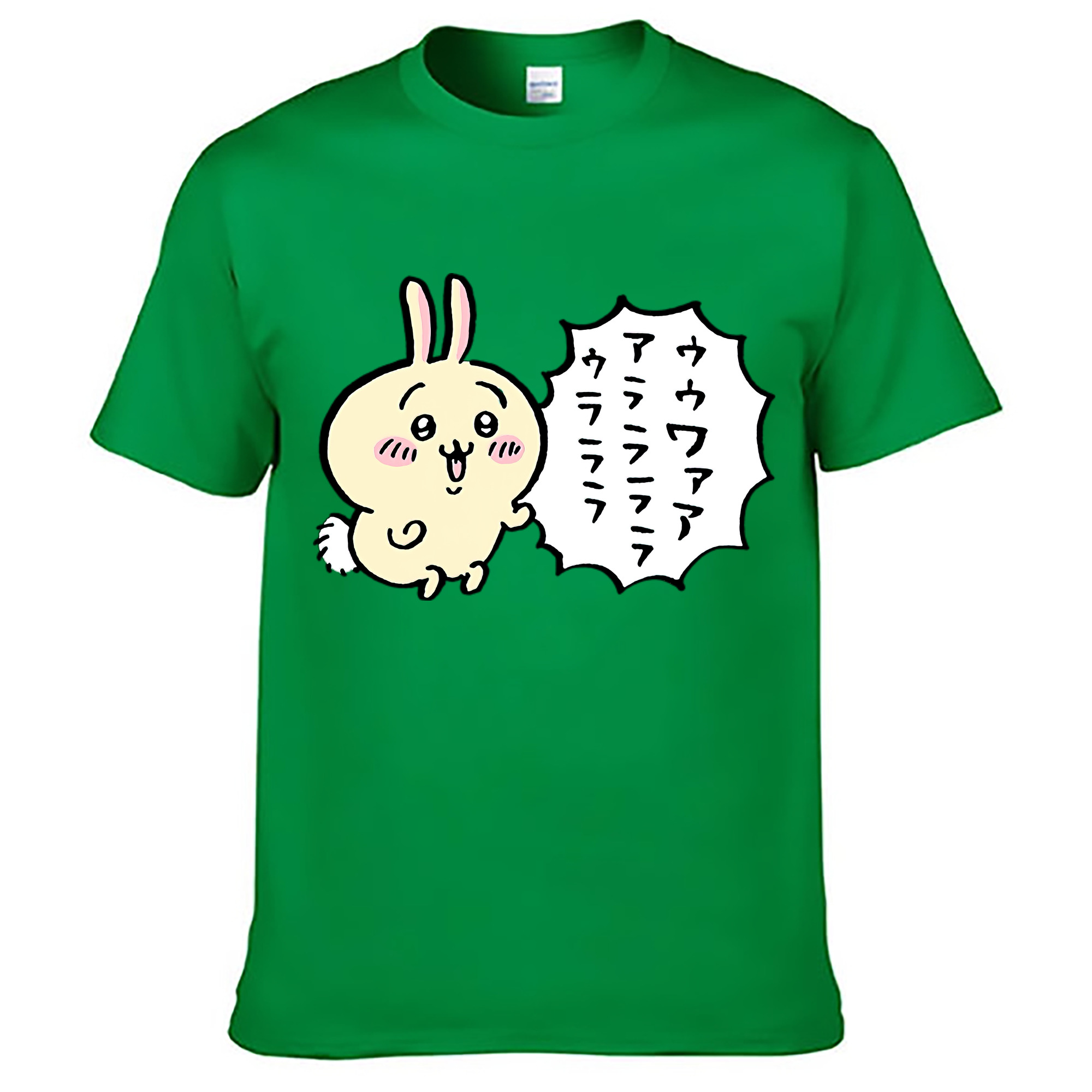 （画像用） ちいかわ うさぎ Chii-kawa usagi レディースカジュアルプリントTシャツ（綿100％）