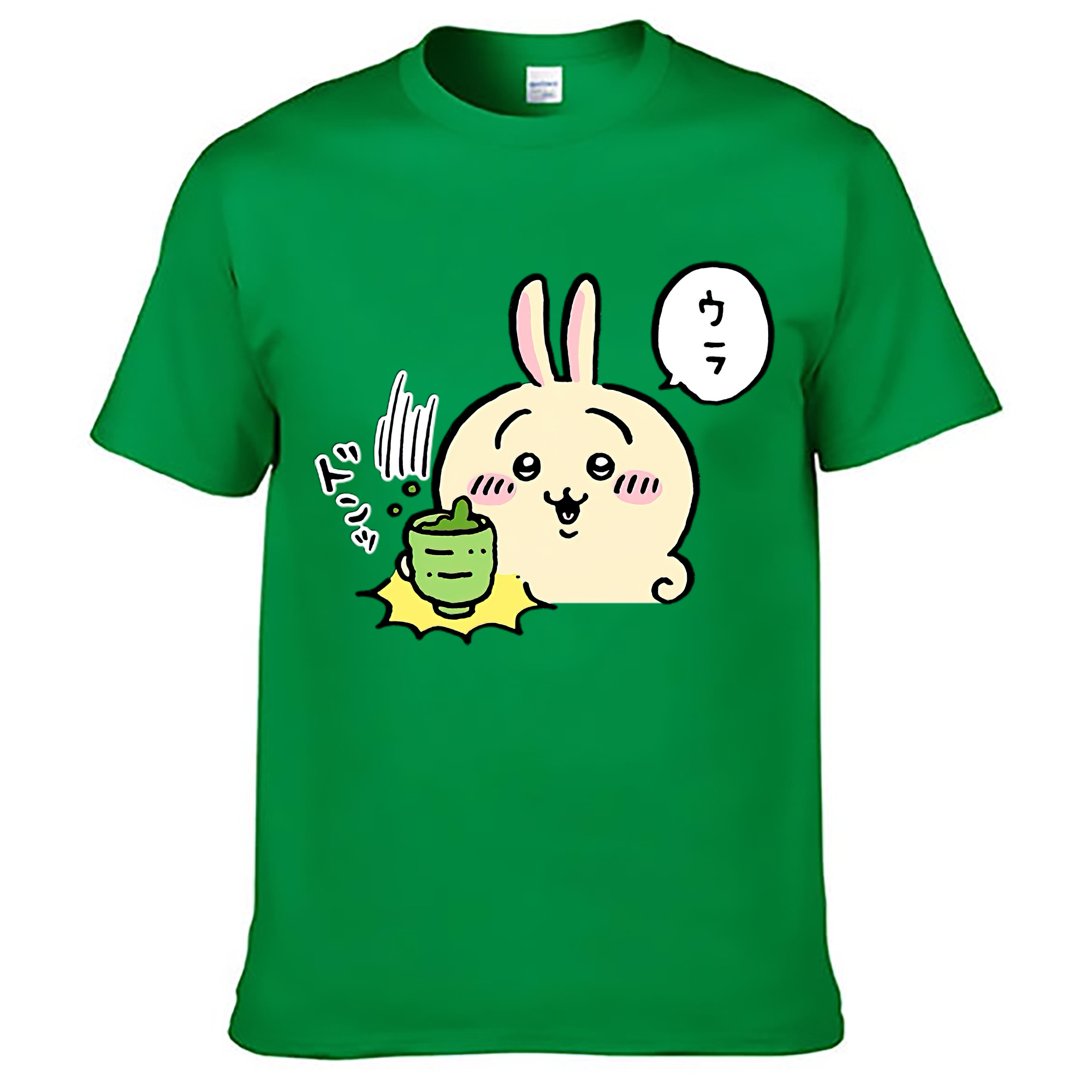 （画像用） ちいかわ うさぎ Chii-kawa usagi レディースカジュアルプリントTシャツ（綿100％）
